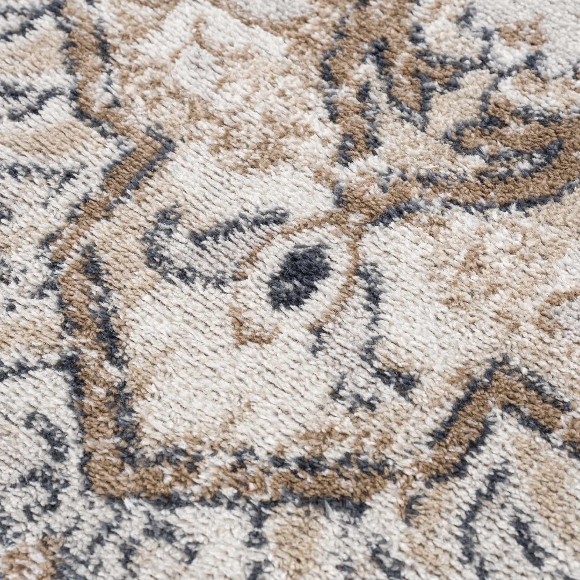Traditional Beige, Camel and Charcoal Medium Pile Area Rug - Image 10