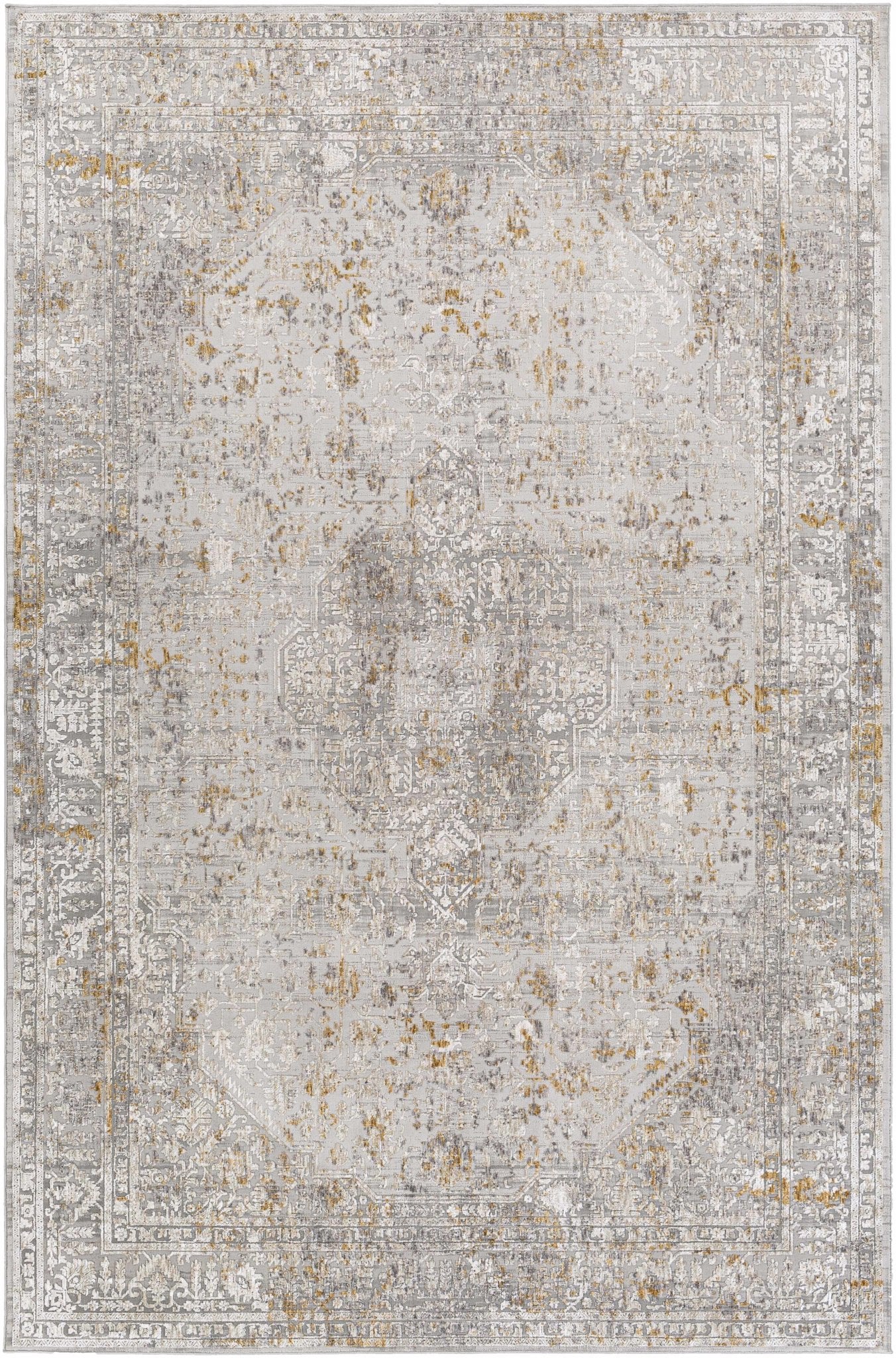 Traditional Beige Machine Woven Area Rug - Image 2