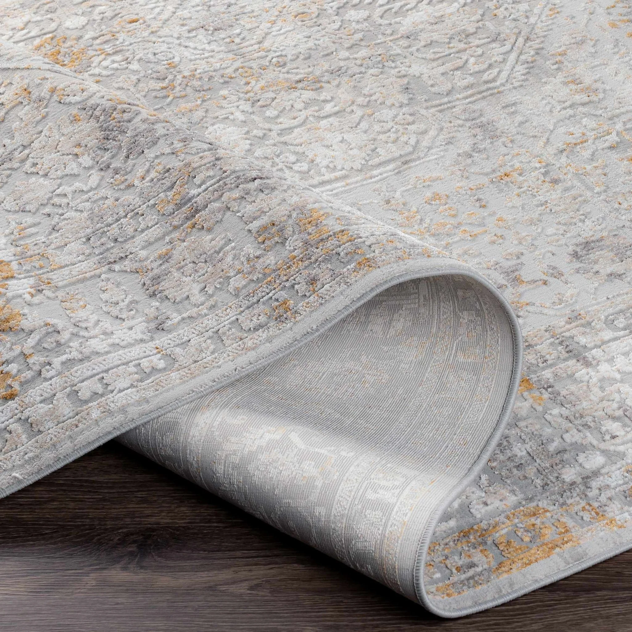 Traditional Beige Machine Woven Area Rug - Image 5