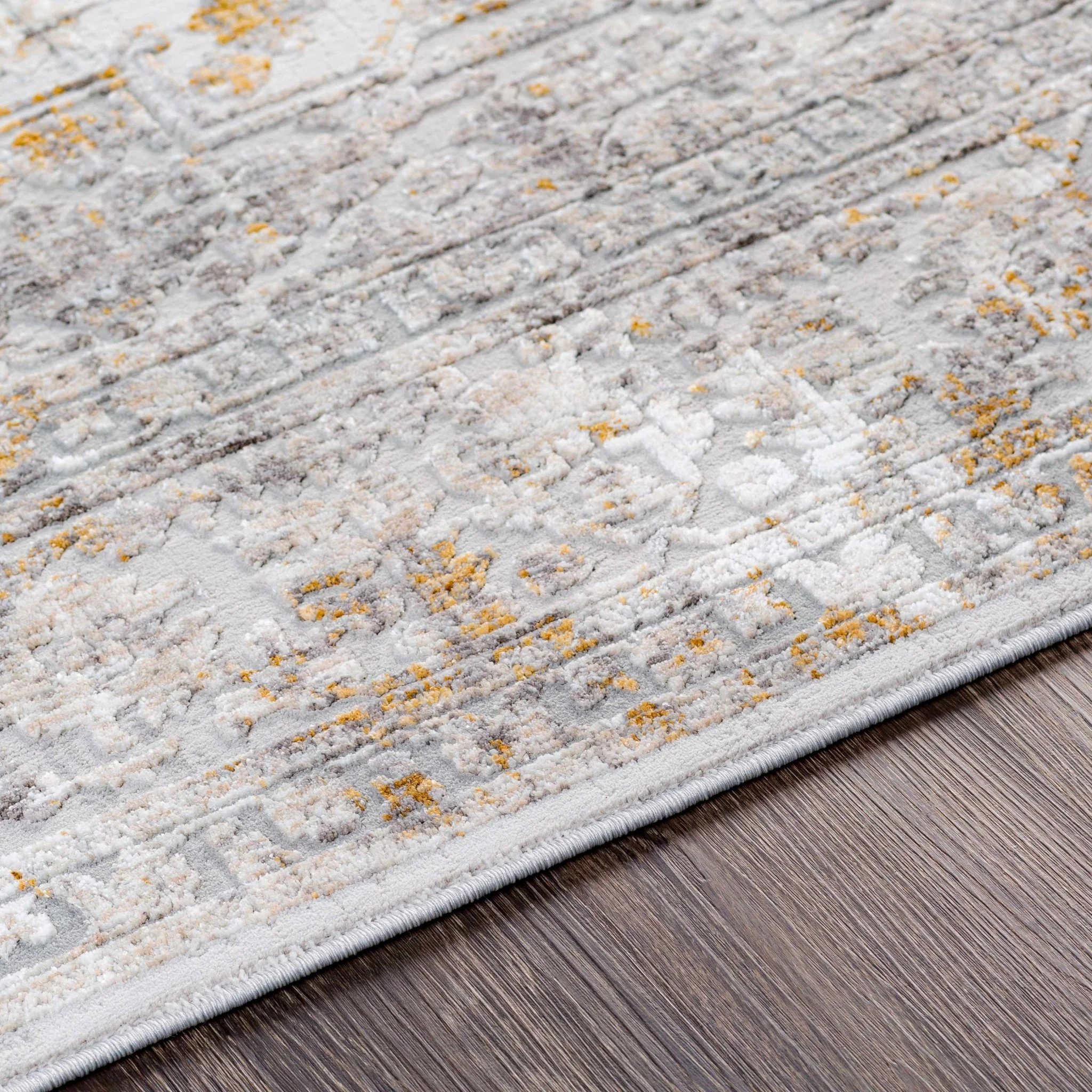 Traditional Beige Machine Woven Area Rug - Image 6