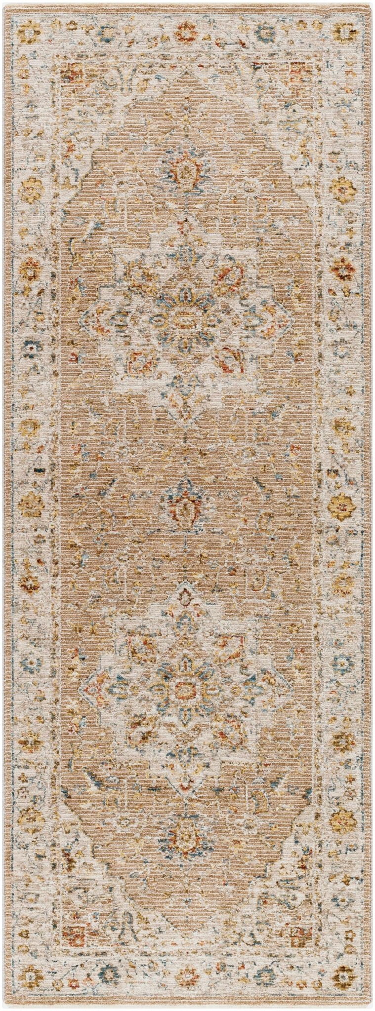 Traditional Beige Oushak Design Rug - Image 10