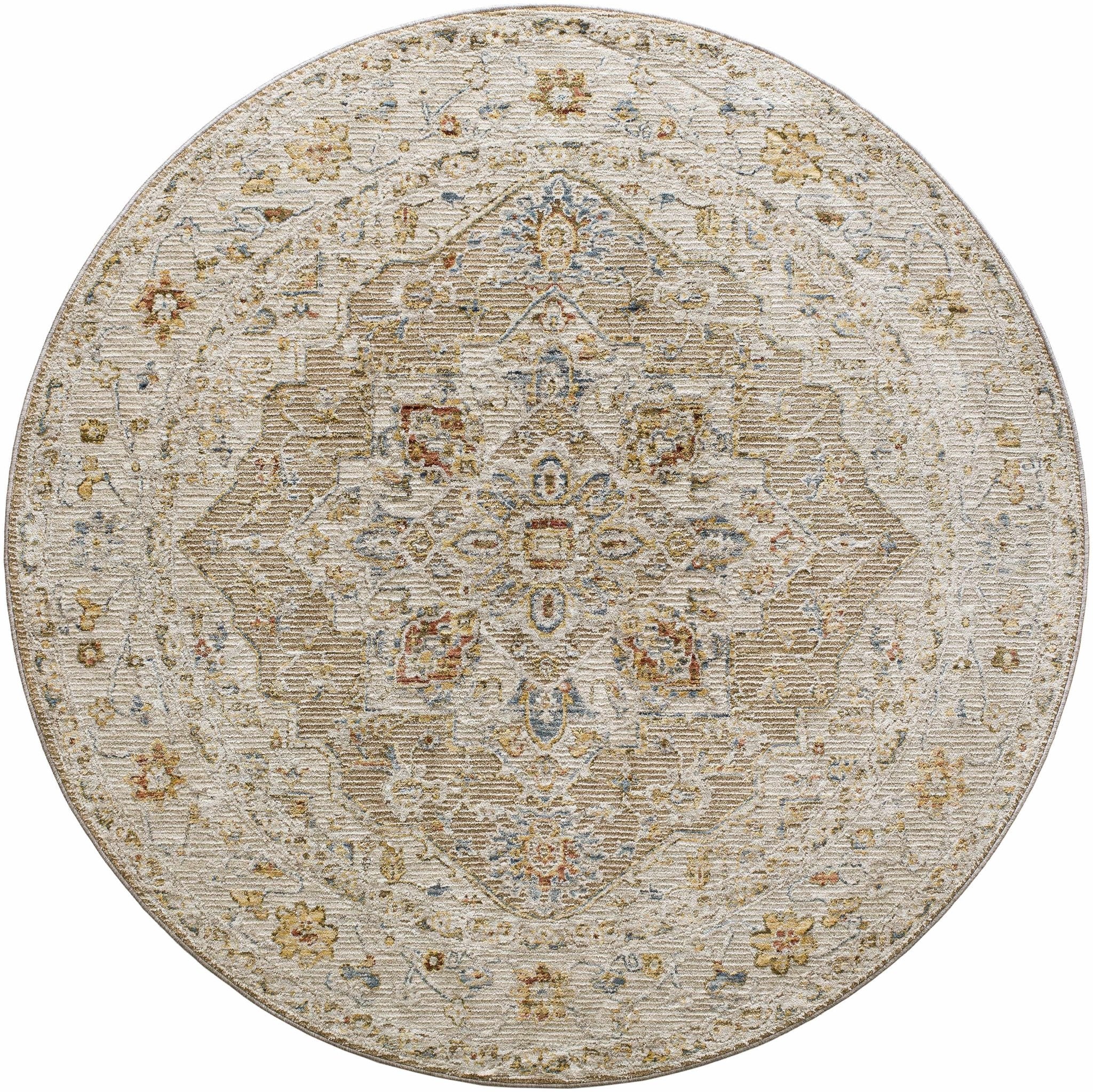 Traditional Beige Oushak Design Rug - Image 12