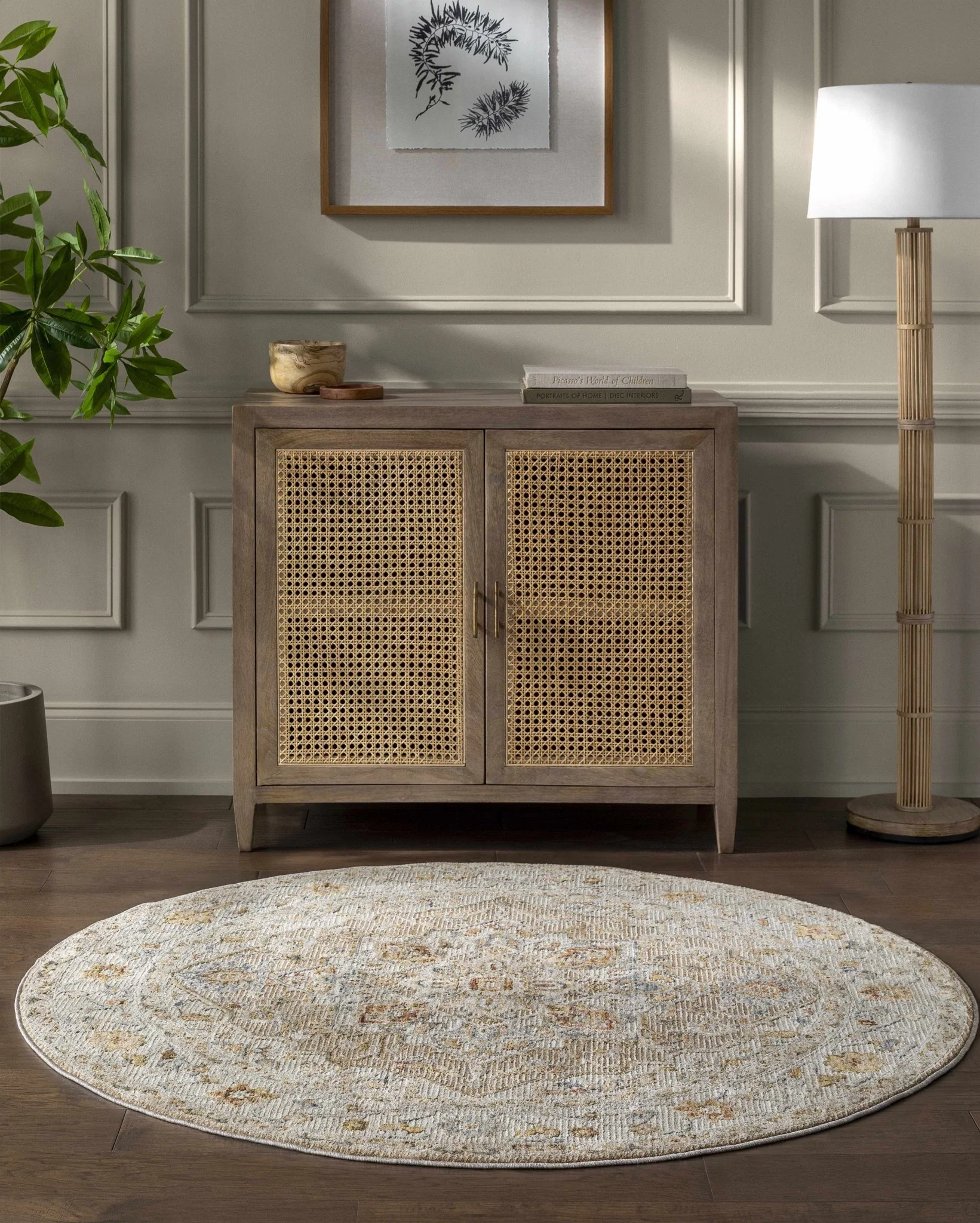 Traditional Beige Oushak Design Rug - Image 14