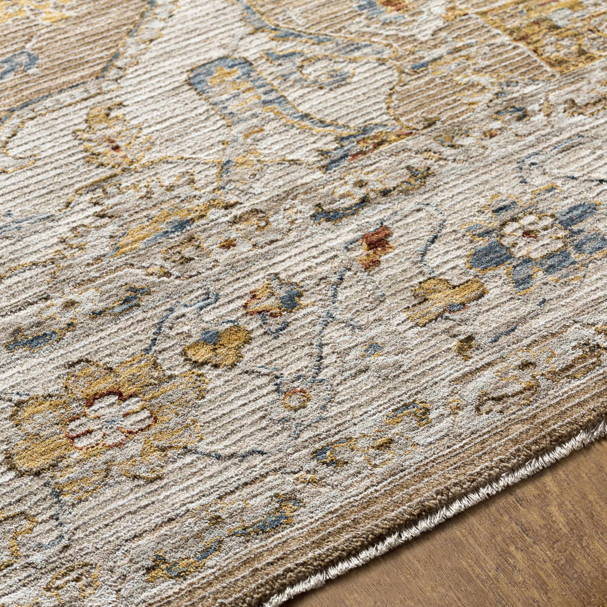 Traditional Beige Oushak Design Rug - Image 3