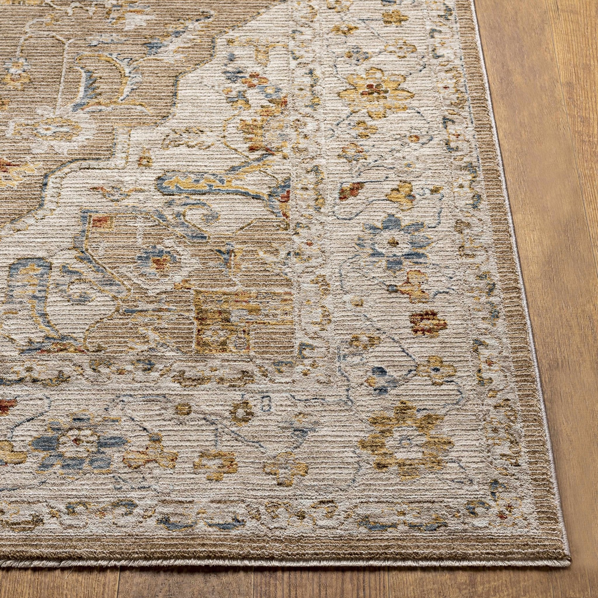Traditional Beige Oushak Design Rug - Image 6