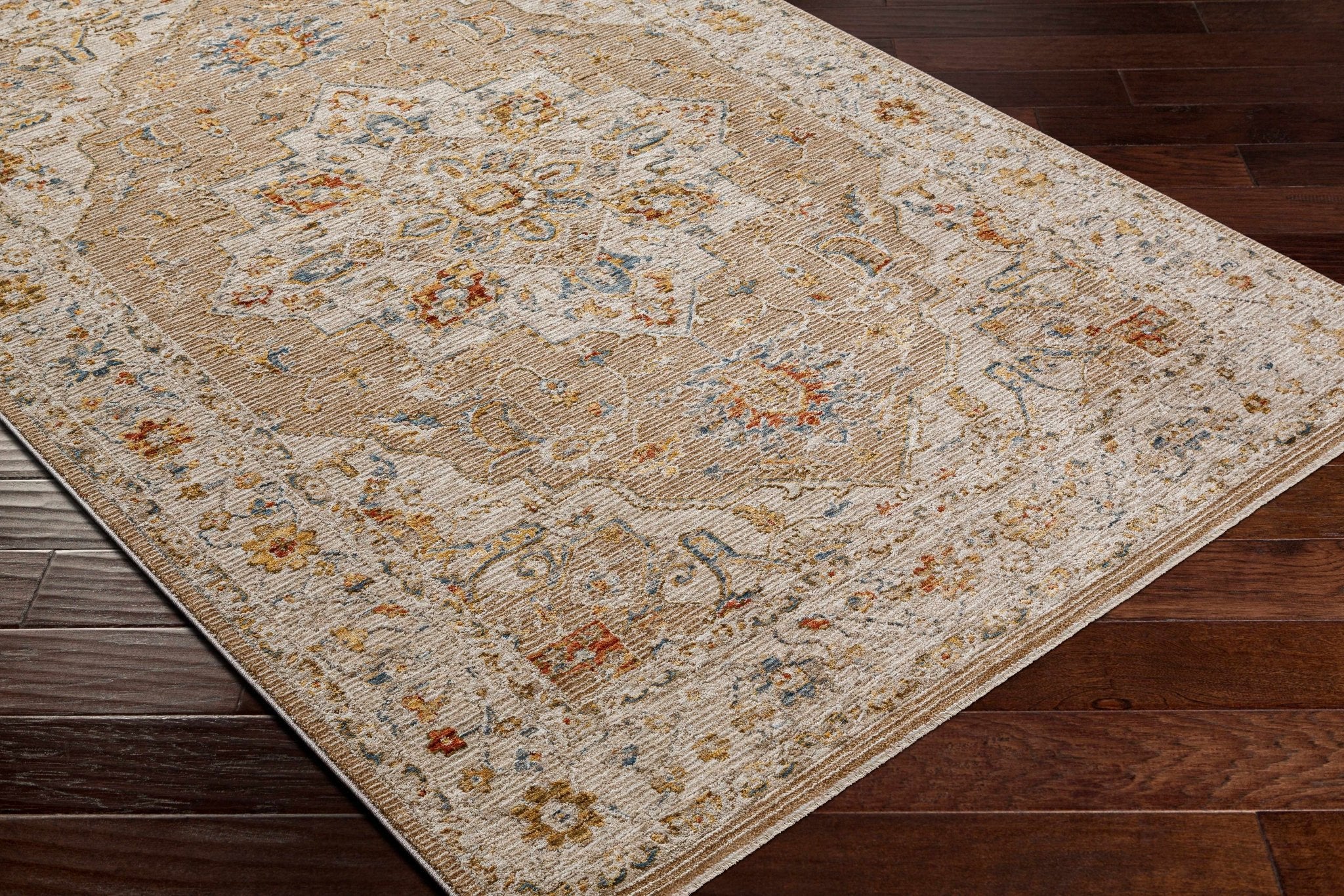 Traditional Beige Oushak Design Rug - Image 8
