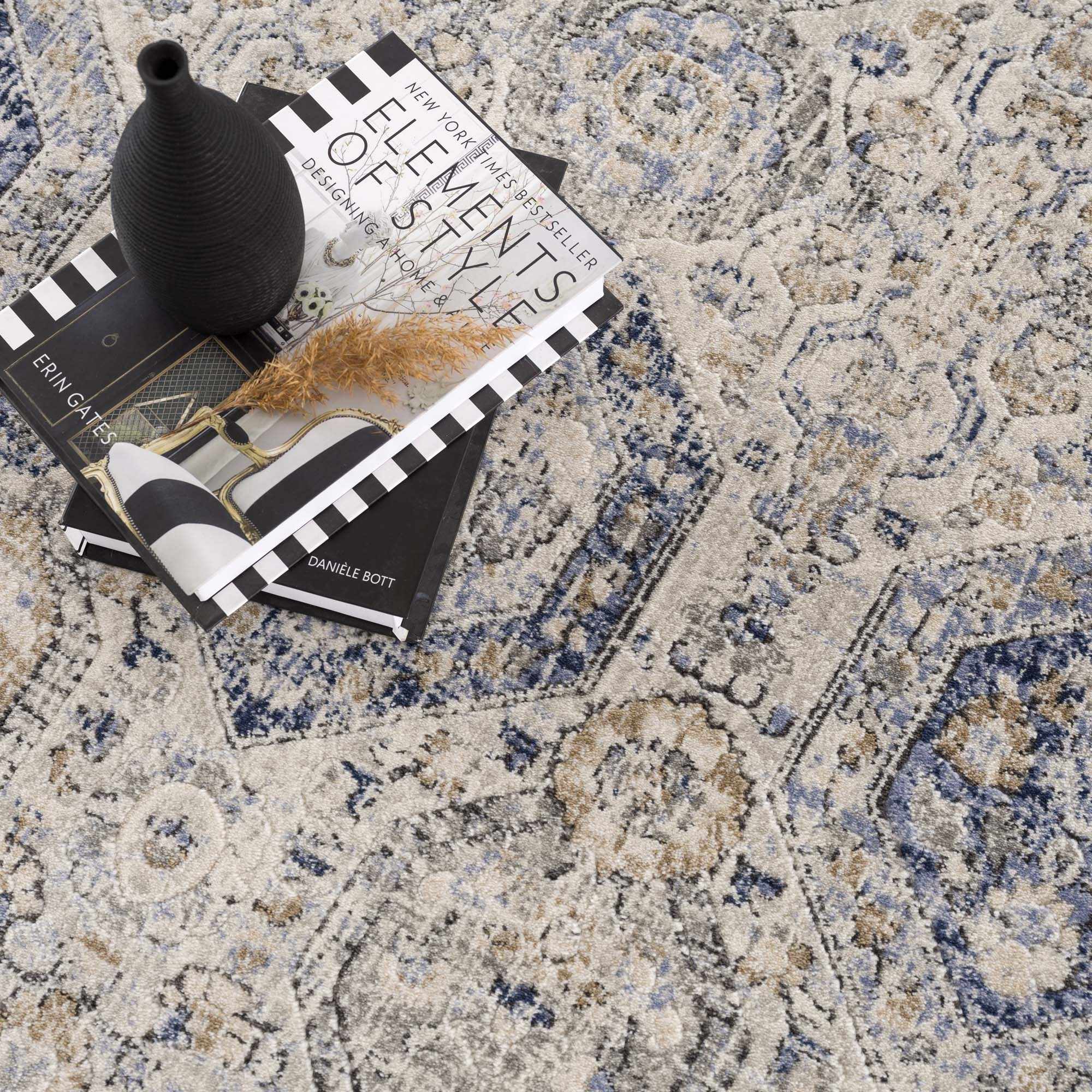 Traditional Blue and Beige Multi color Medium Pile Area Rug - Image 14