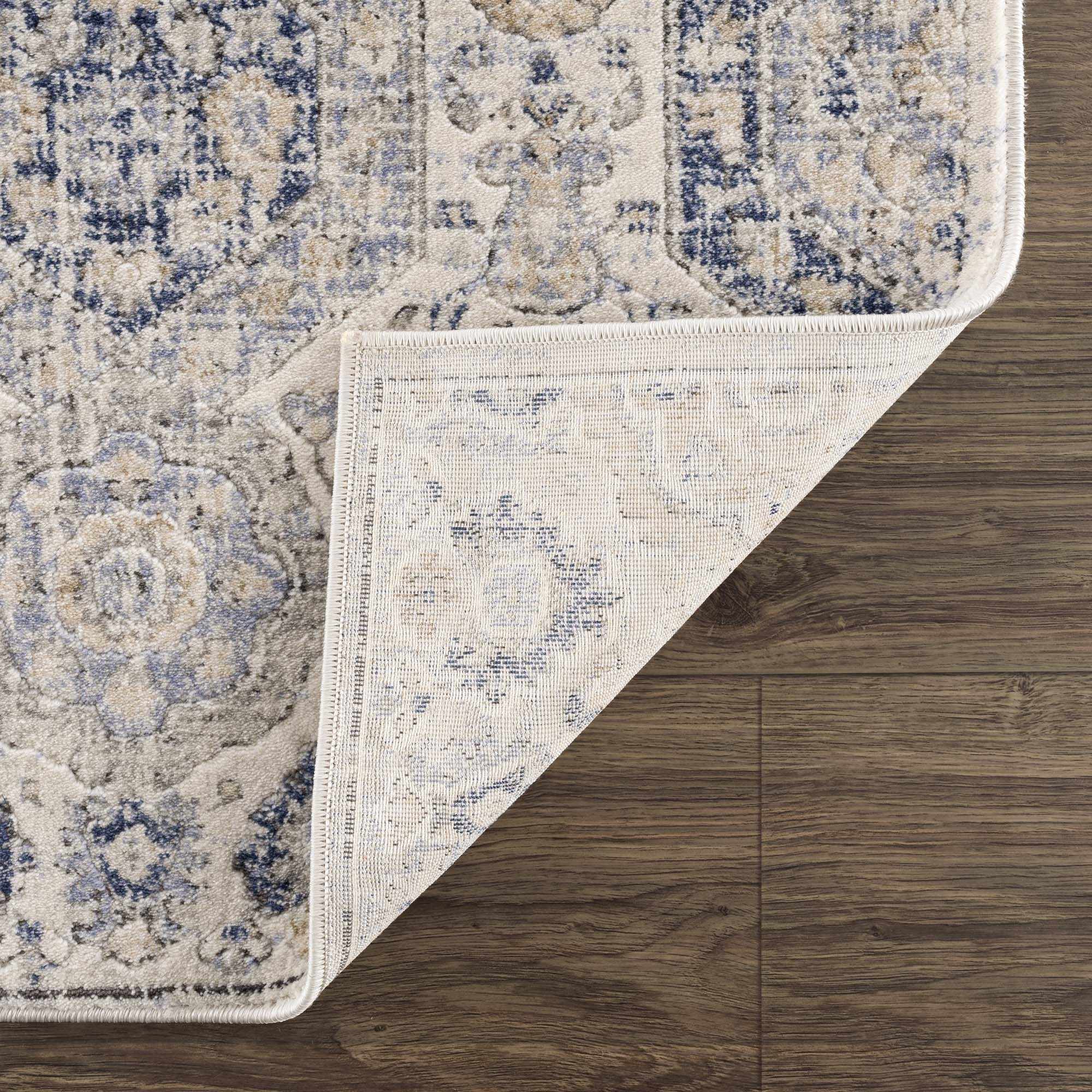 Traditional Blue and Beige Multi color Medium Pile Area Rug - Image 8