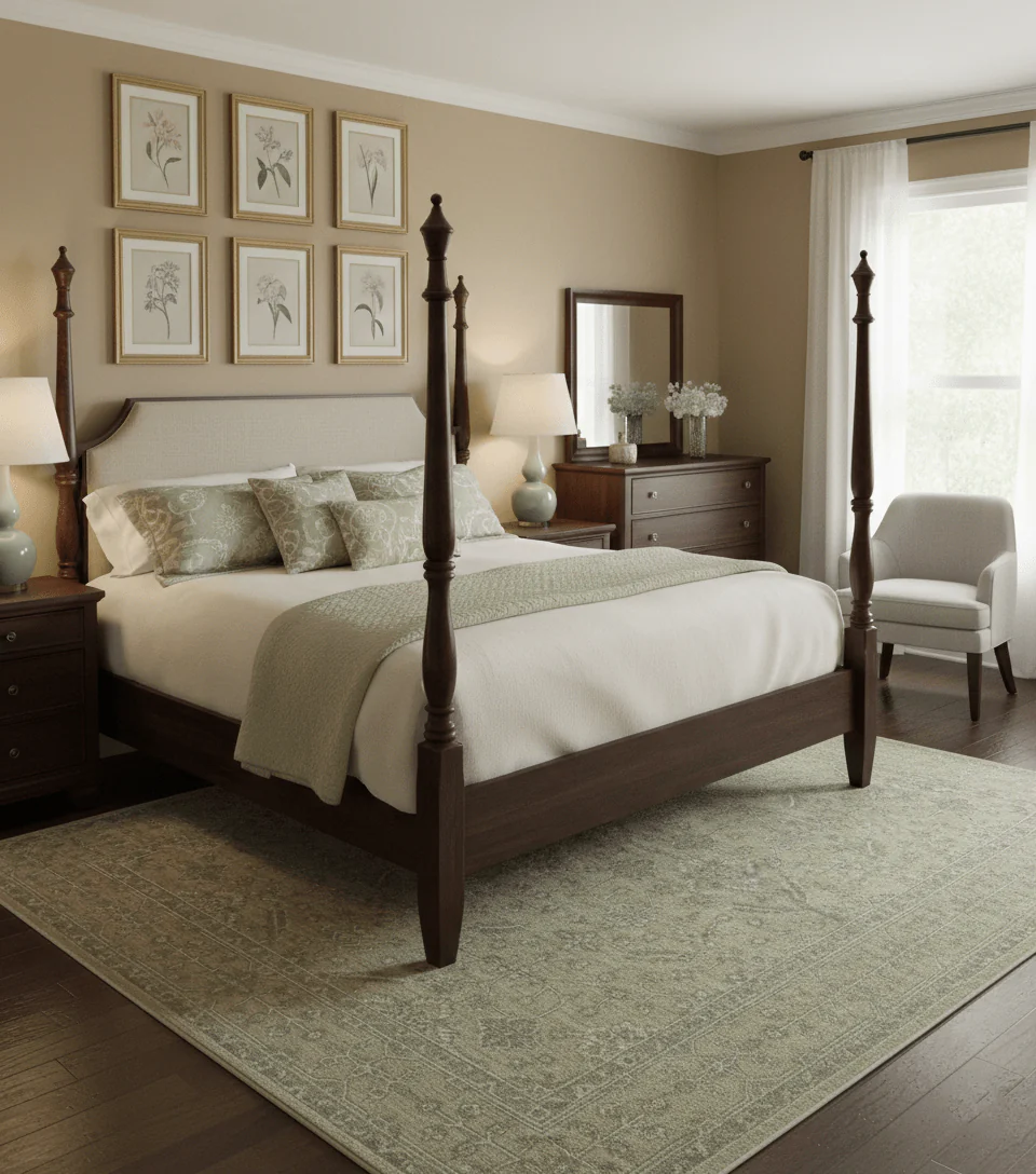 Traditional Camel and Brown Hand Knotted Fine Turkish Knot Wool rug - Image 2