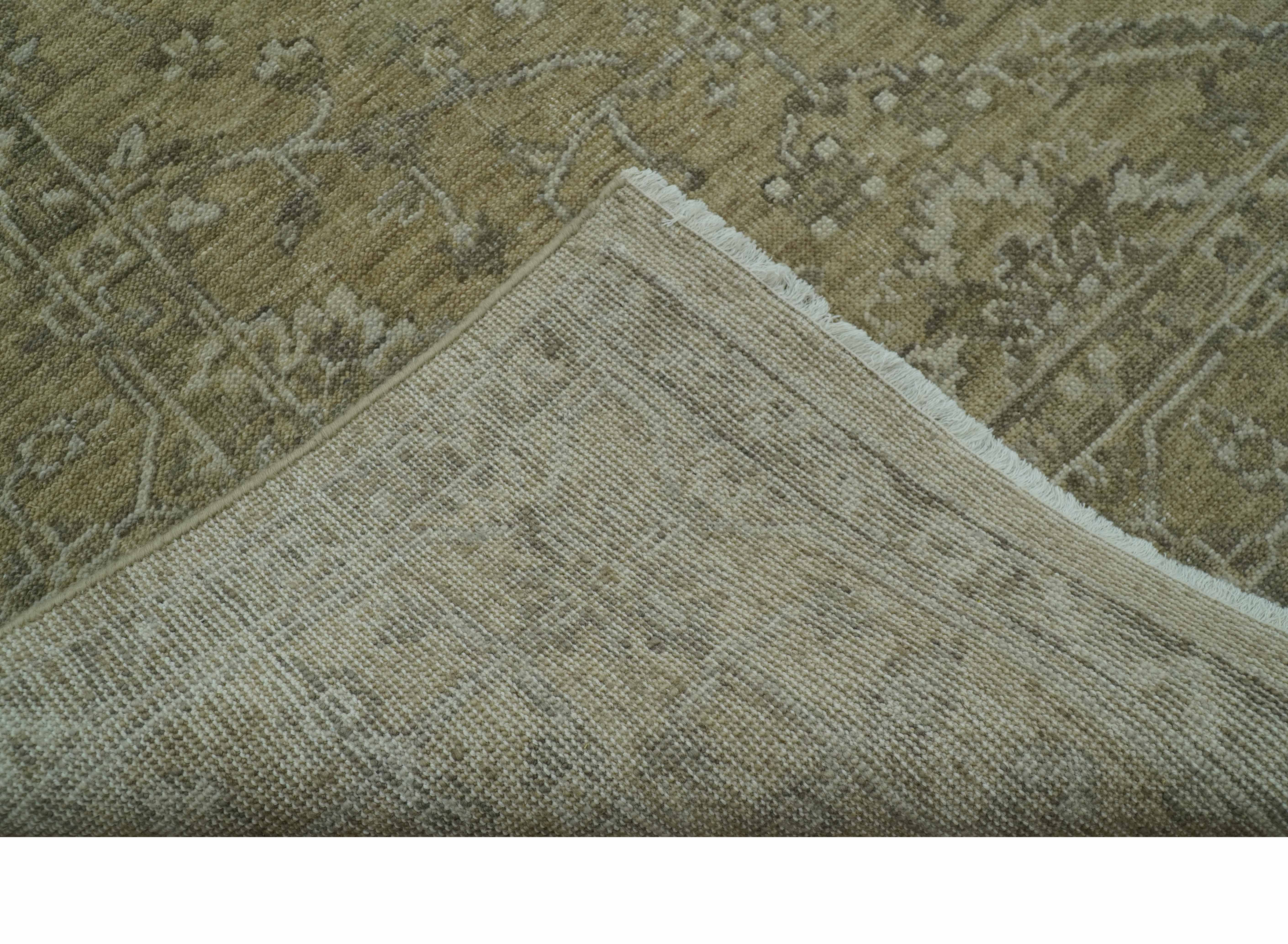 Traditional Camel and Brown Hand Knotted Fine Turkish Knot Wool rug - Image 3
