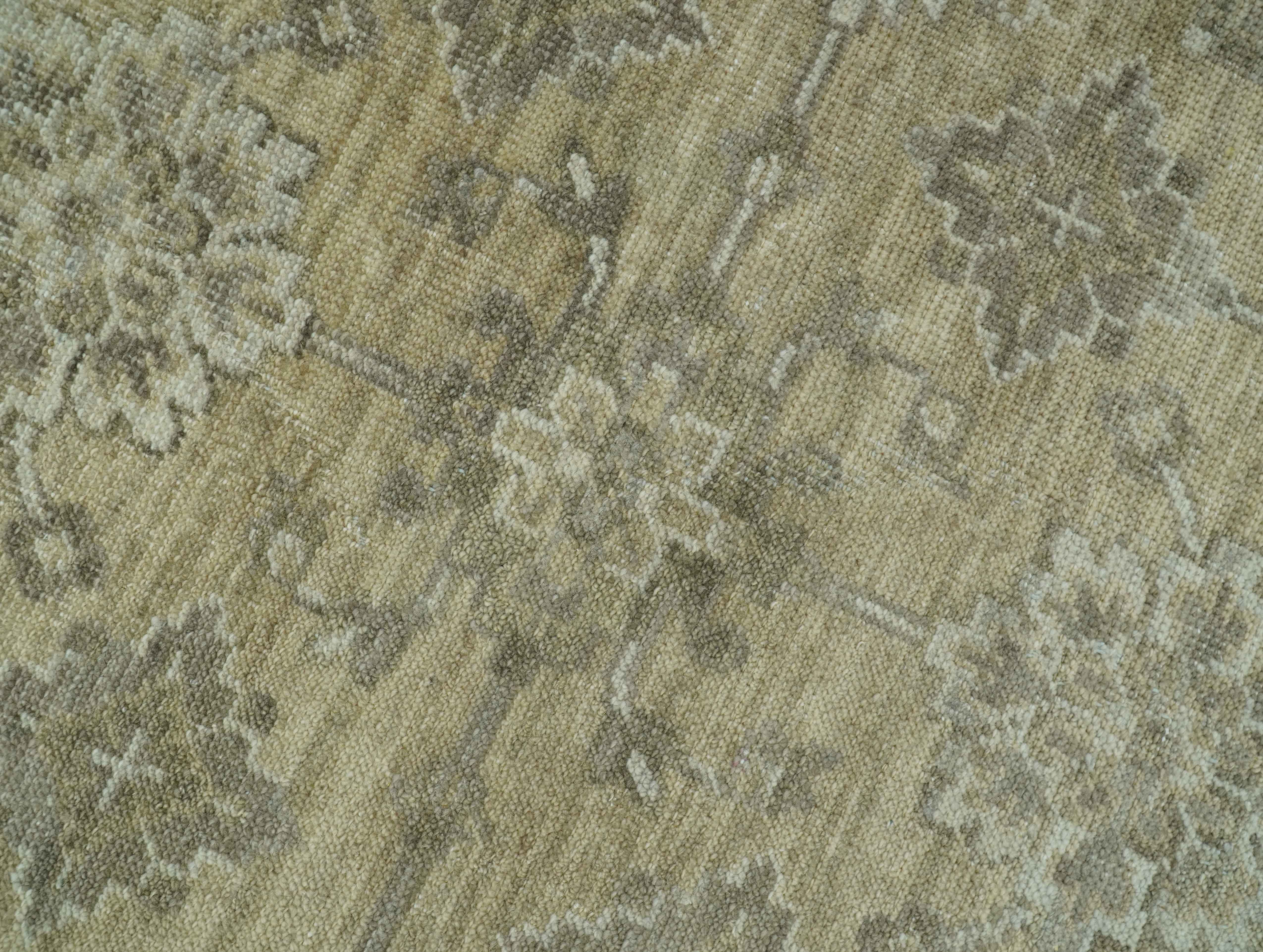 Traditional Camel and Brown Hand Knotted Fine Turkish Knot Wool rug - Image 6