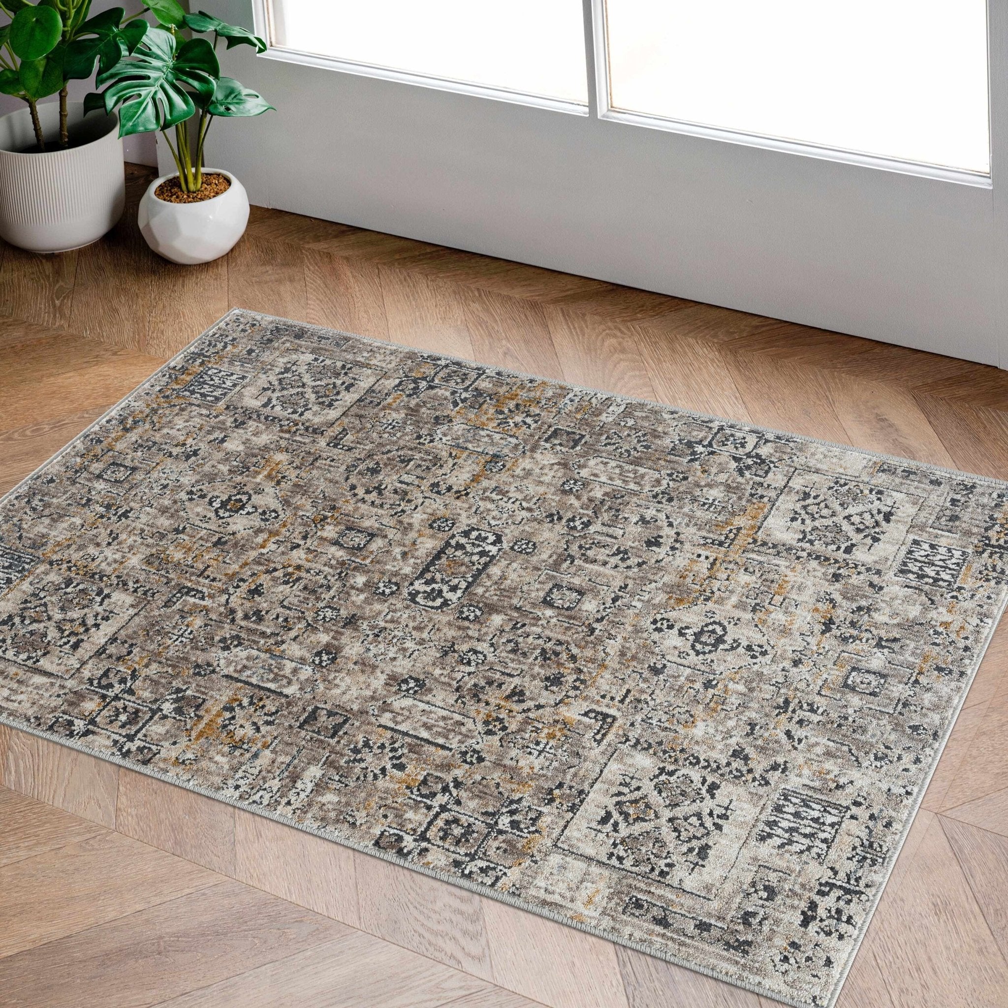 Traditional Camel Machine Woven Rug - Image 12