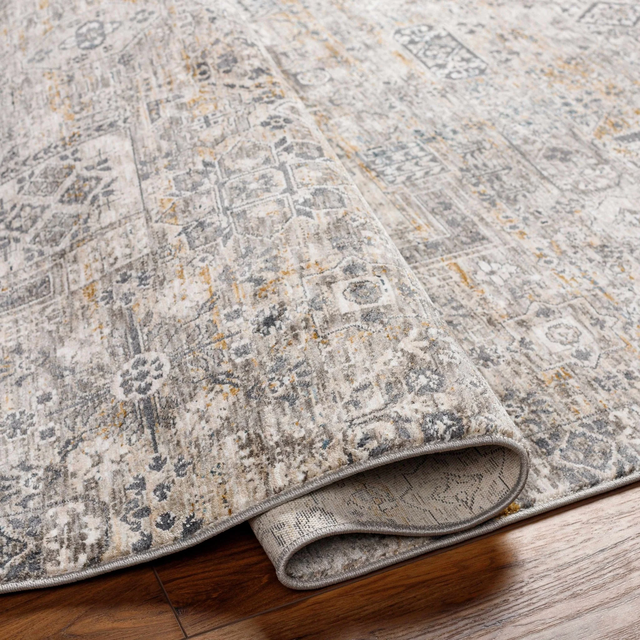 Traditional Camel Machine Woven Rug - Image 6