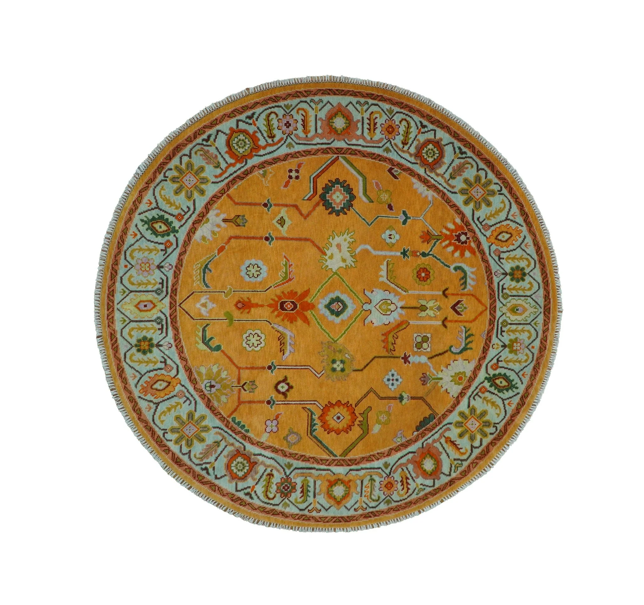 Custom Made Traditional Floral Dark Peach and Ivory Hand knotted Multi Size wool Area Rug - Image 13