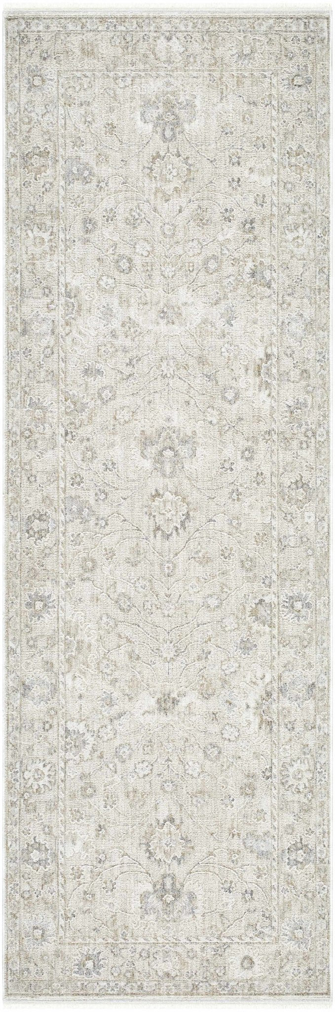 Traditional Floral Design Silver contemporary Rug - Image 7
