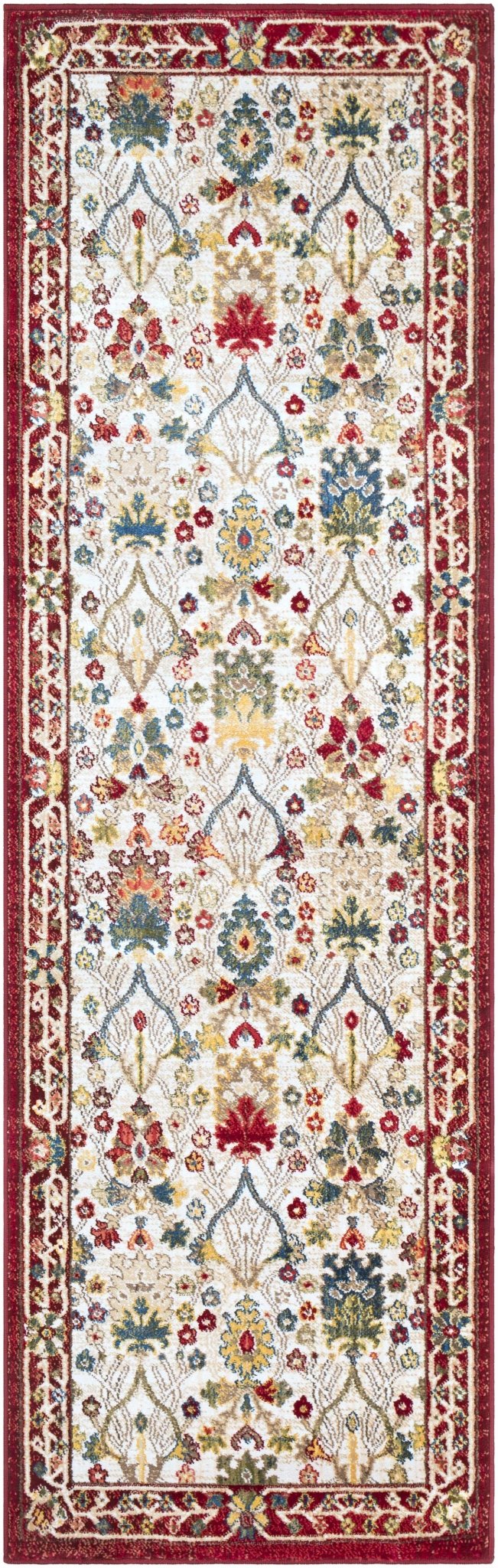 Traditional Floral Ivory, Rust and Beige Oriental Oushak area rug - Image 10