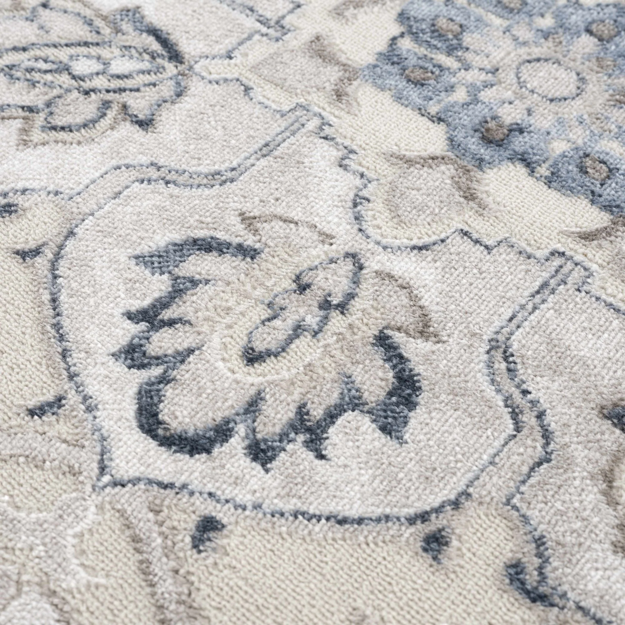 Traditional Medallion Beige, Brown and Blue Area Rug - Image 10