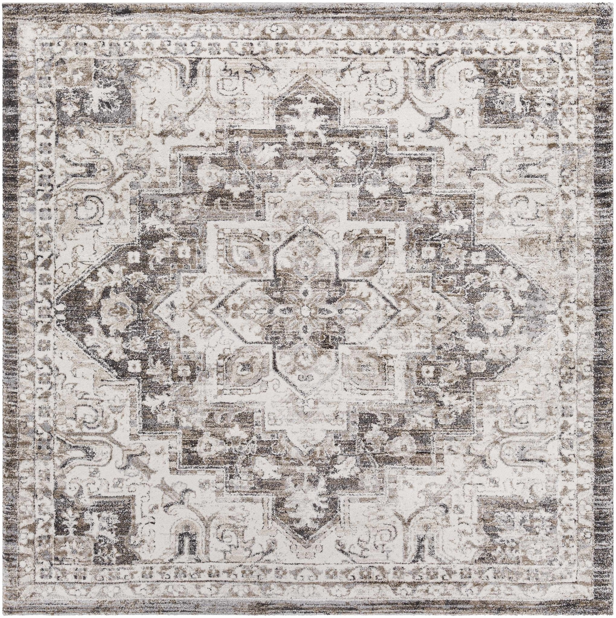 Traditional Gray And Beige Rug - Image 5