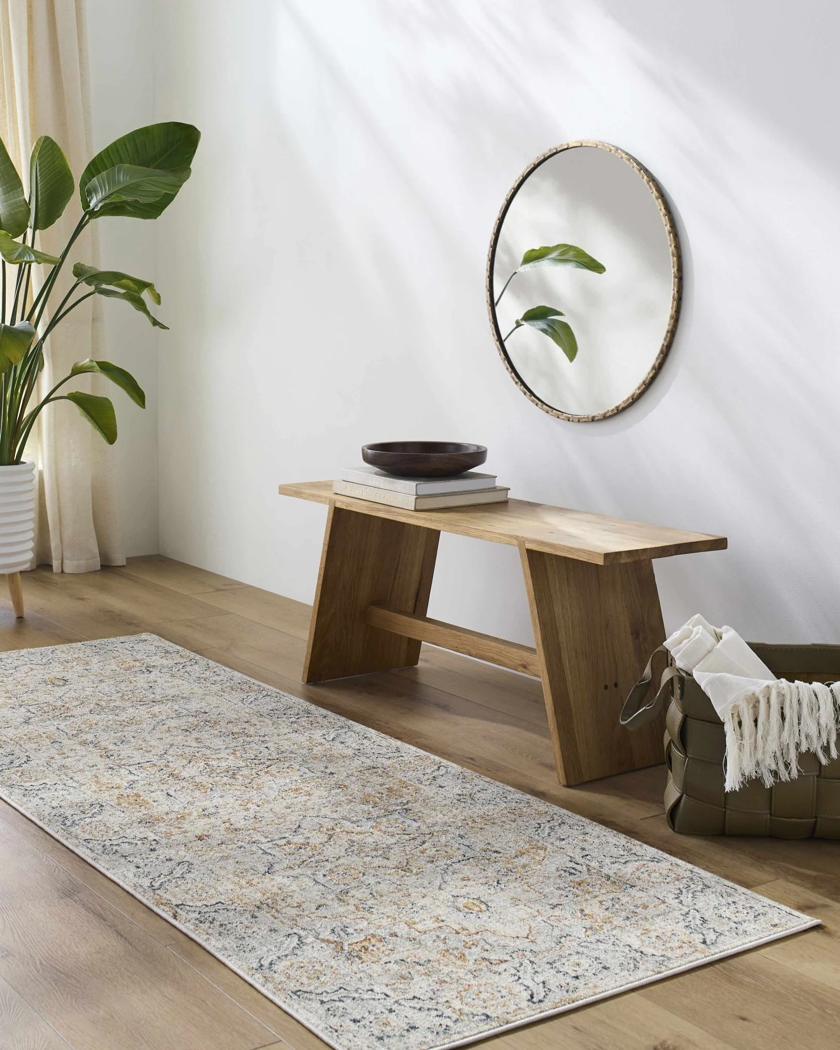 Traditional Gray And Beige Rug - Image 3
