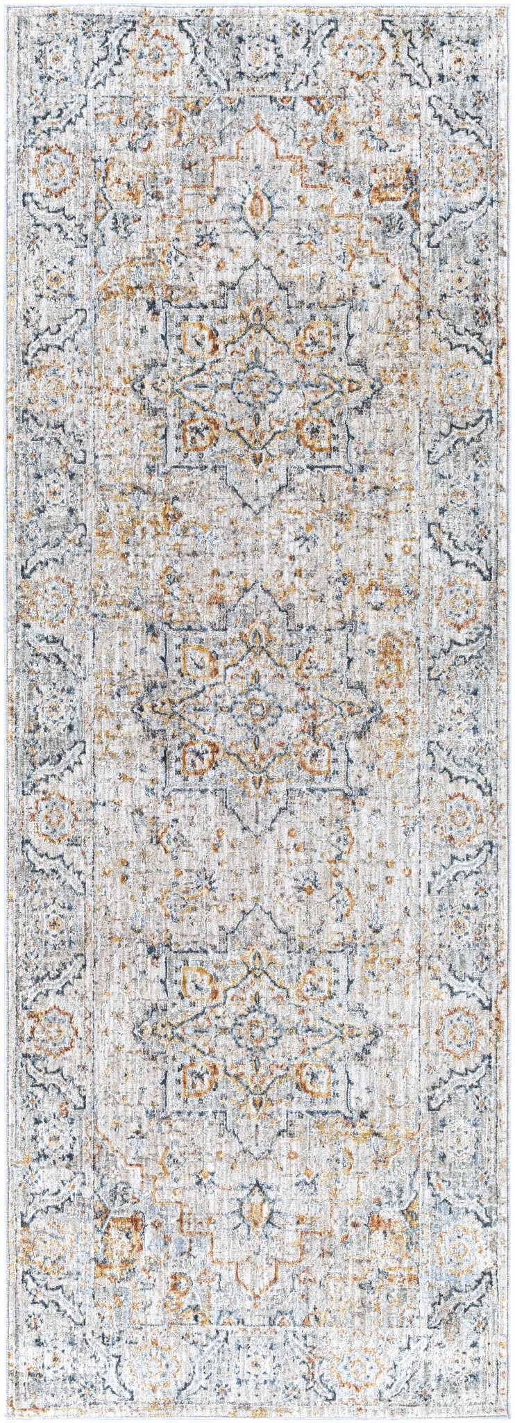 Traditional Gray And Beige Rug - Image 4