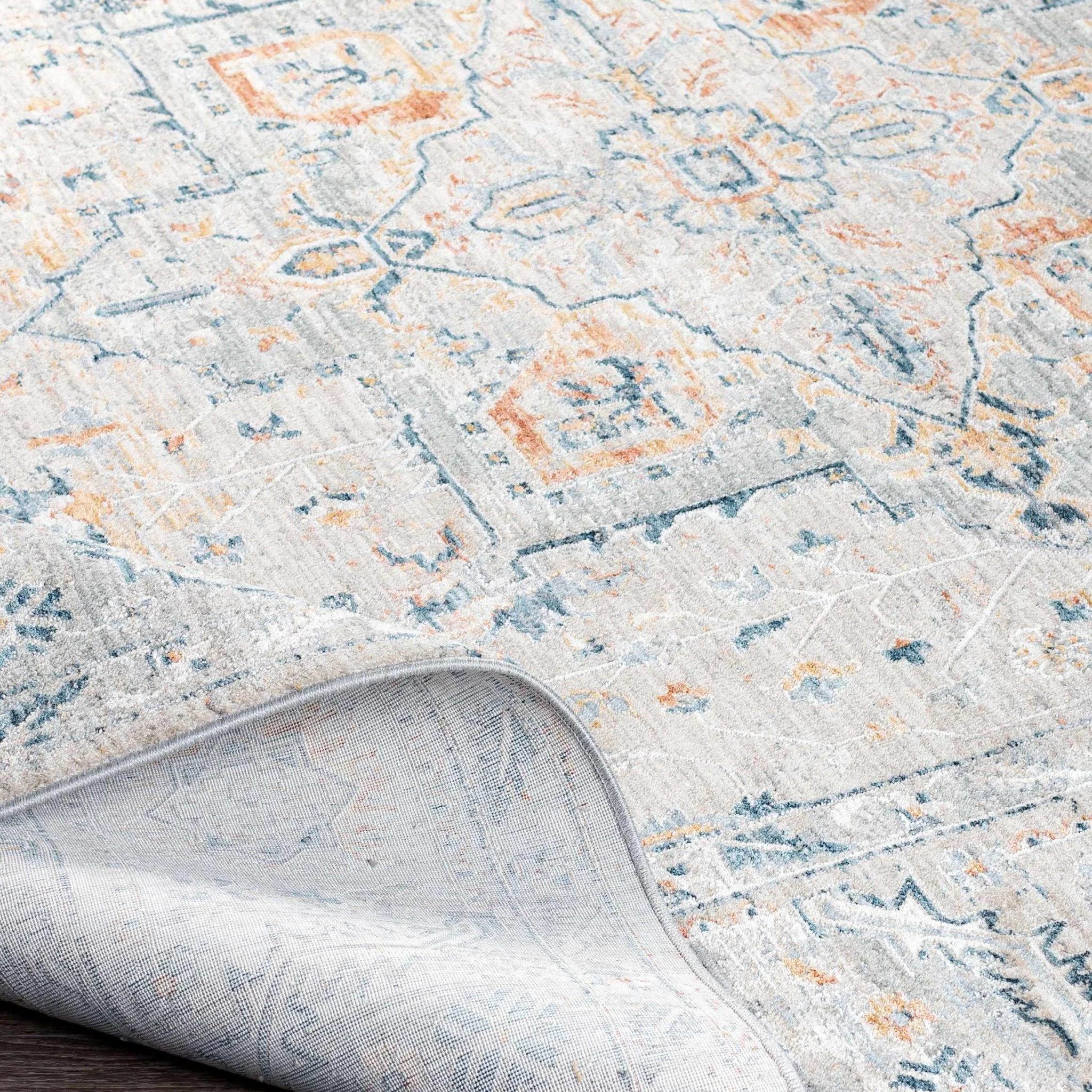 Traditional Gray And Beige Rug - Image 5
