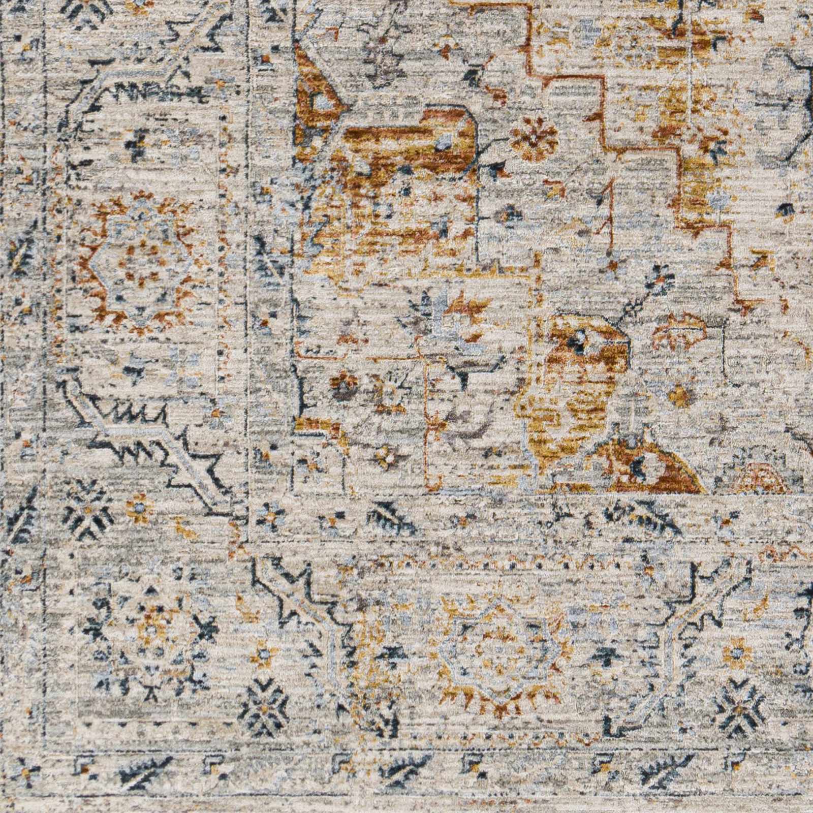 Traditional Gray And Beige Rug - Image 6
