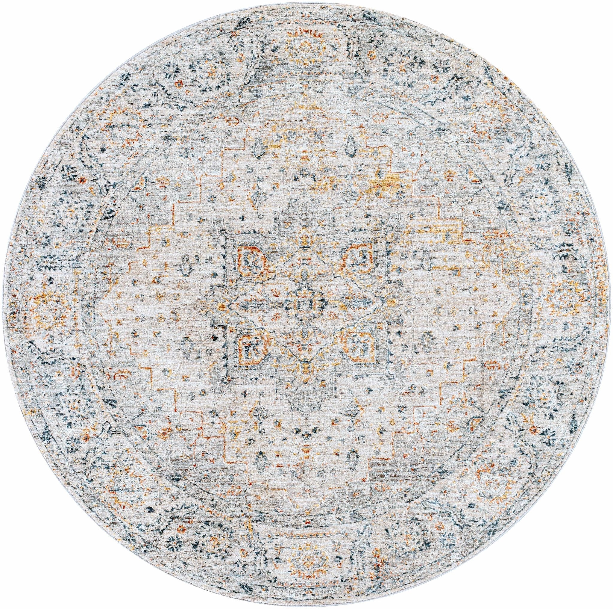 Traditional Gray And Beige Rug - Image 8