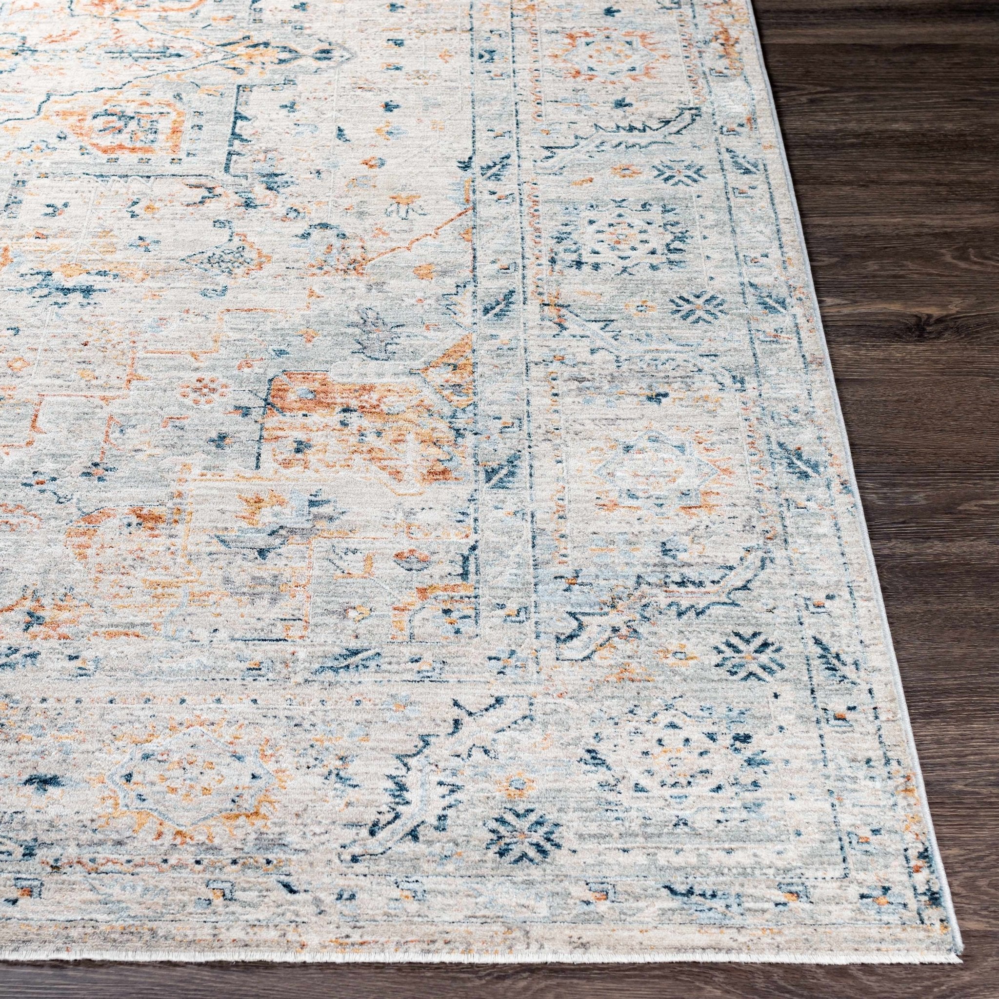 Traditional Gray And Beige Rug - Image 9