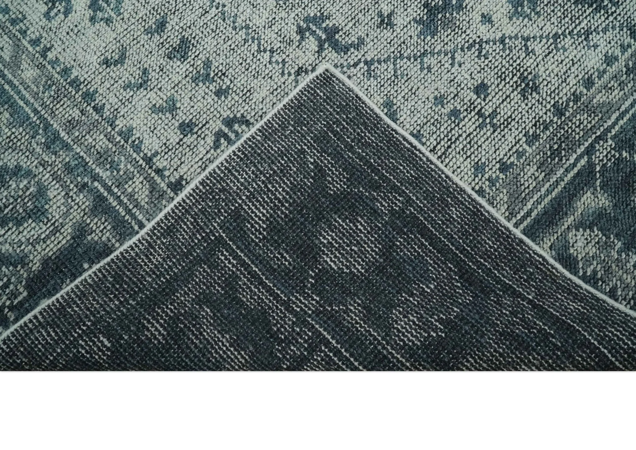 Vintage Style Distressed Traditional Hand Knotted Serapi Silver and Gray Multi Size Area Rug - Image 7
