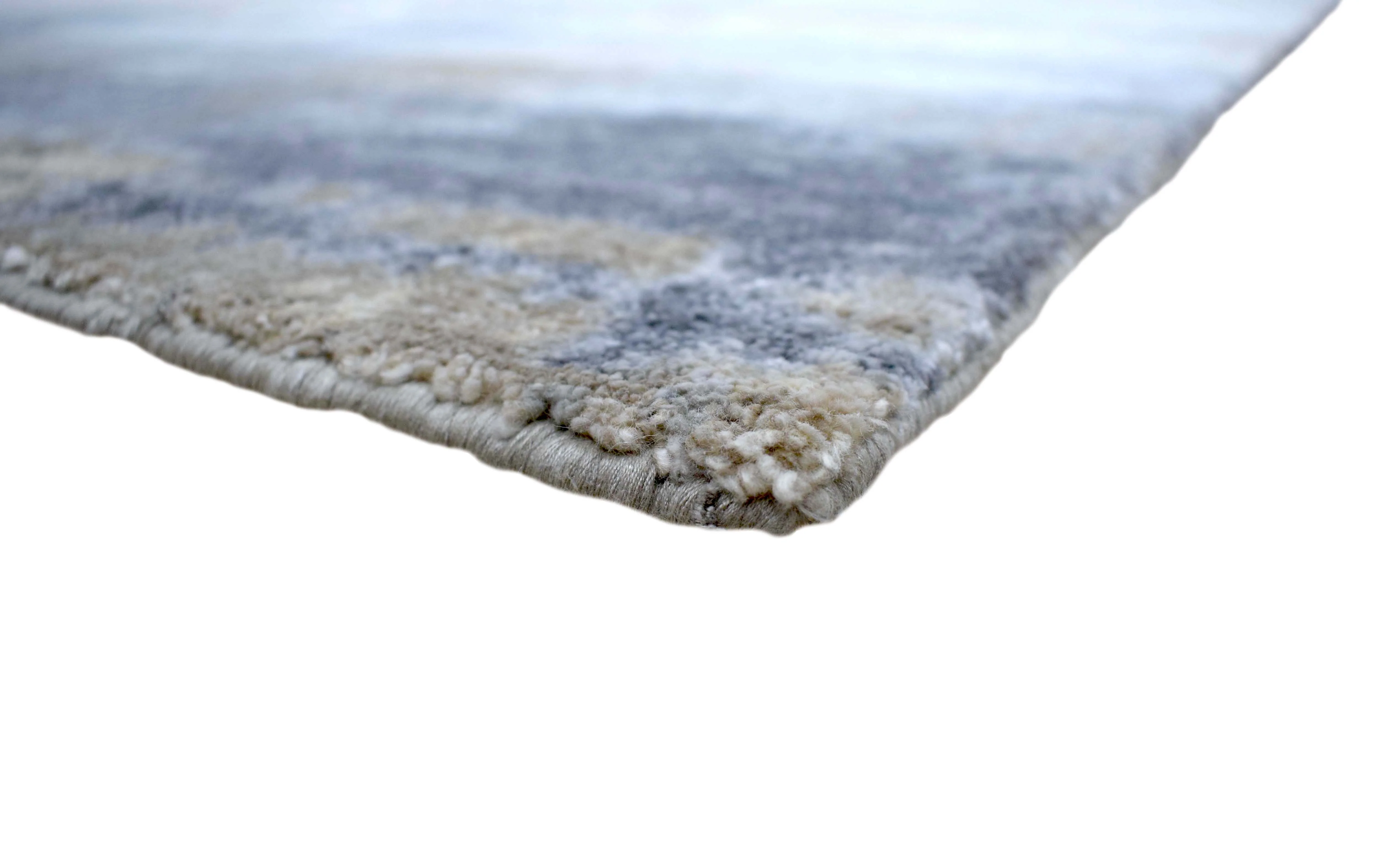 Luxury Hand knotted Blue and Silver Silk 8x10 Area Rug | TRD1856810 - Image 8