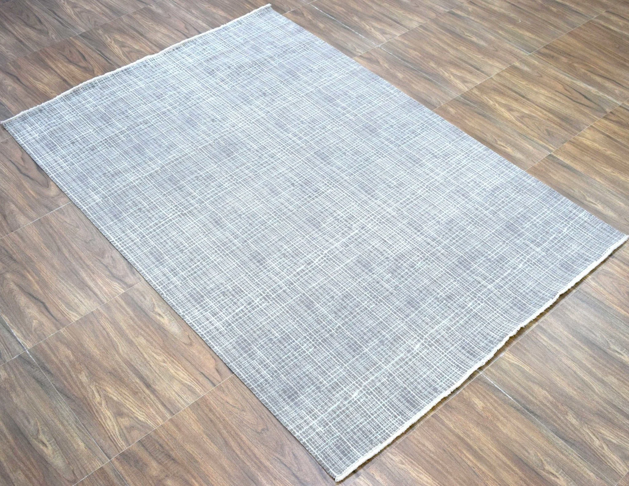 Traditional Handmade Wool & Viscose 5x8 Area Rug | TRD136658 - Image 5