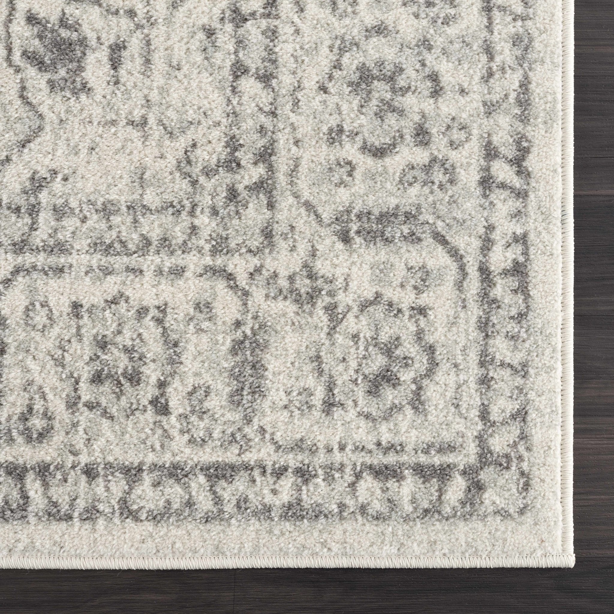 Traditional Medallion Beige and Gray Low Pile Indoor Area Rug - Image 4