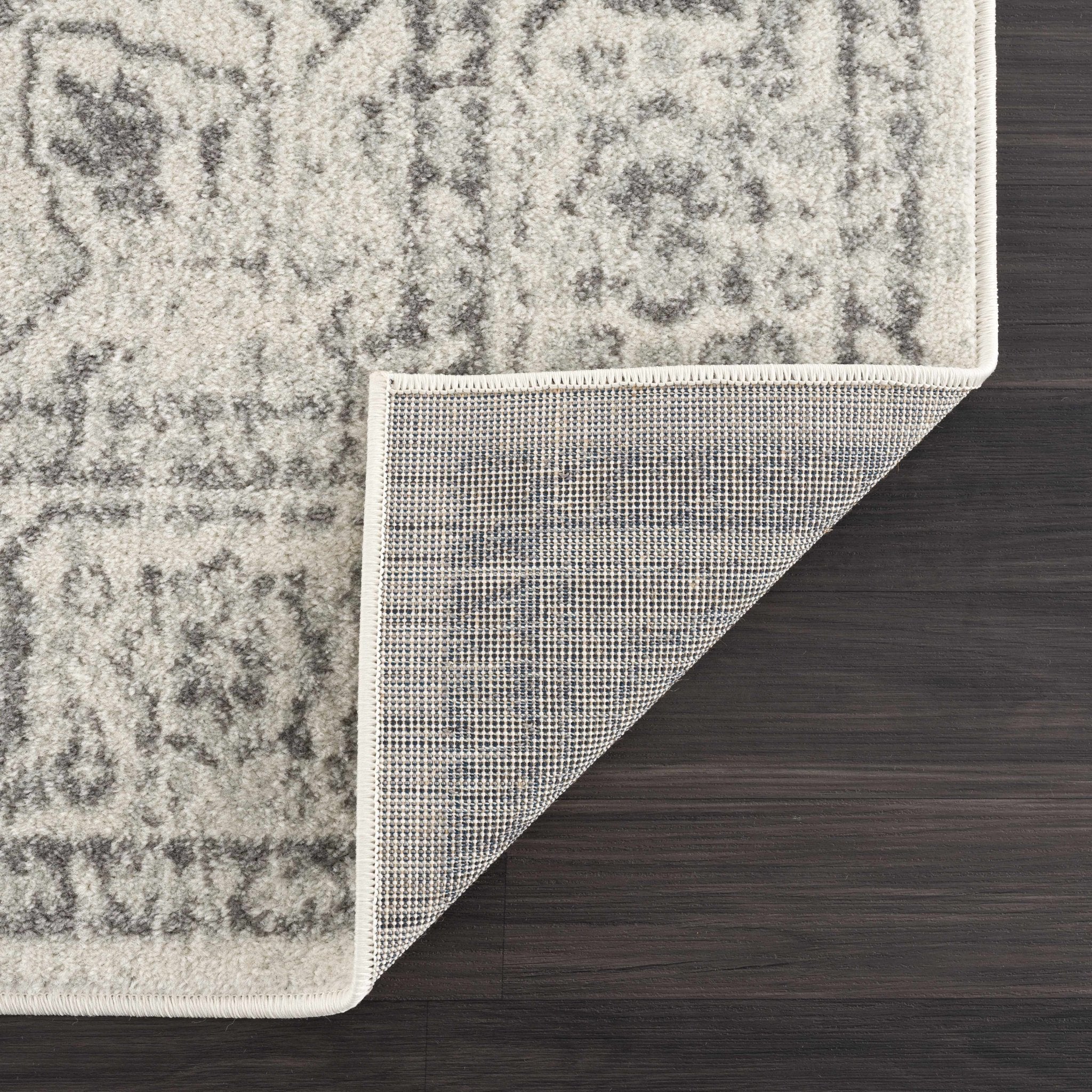 Traditional Medallion Beige and Gray Low Pile Indoor Area Rug - Image 5