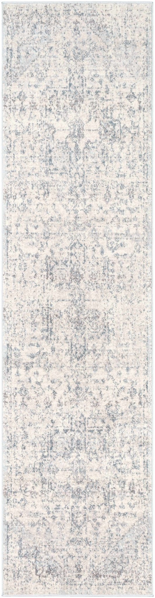 Traditional Heriz Design Beige, Blue and Brown Medium Pile Area Rug - Image 5