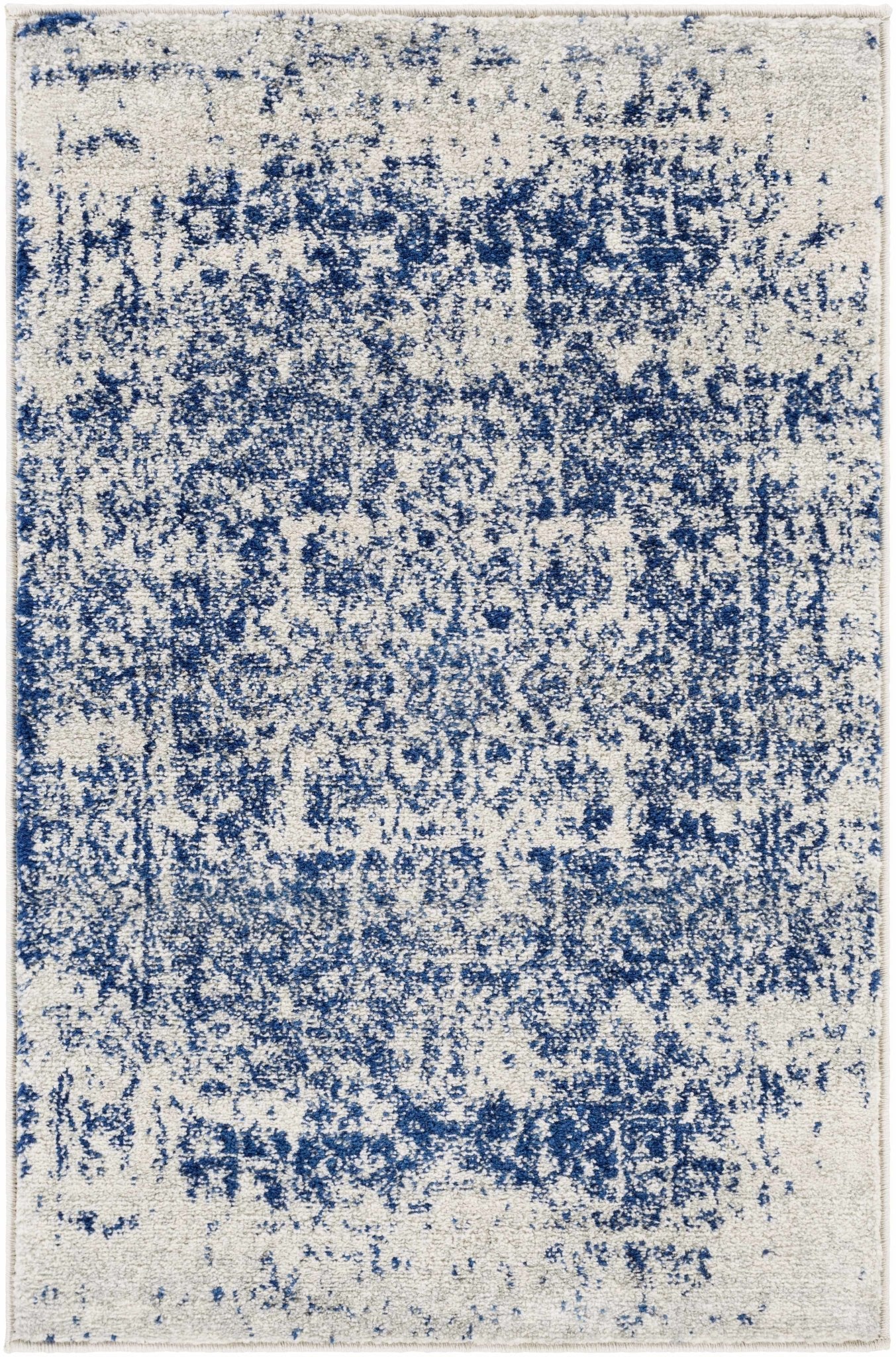 Transitional Heriz Design  Blue and Beige Medallion Area Rug - Image 18