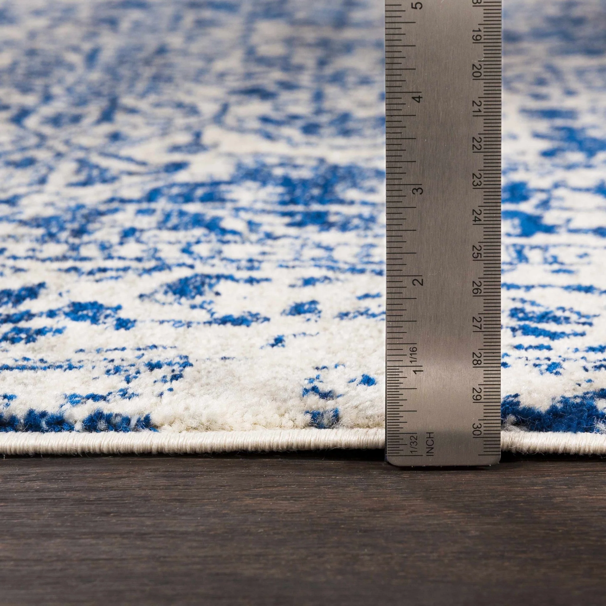 Transitional Heriz Design  Blue and Beige Medallion Area Rug - Image 23