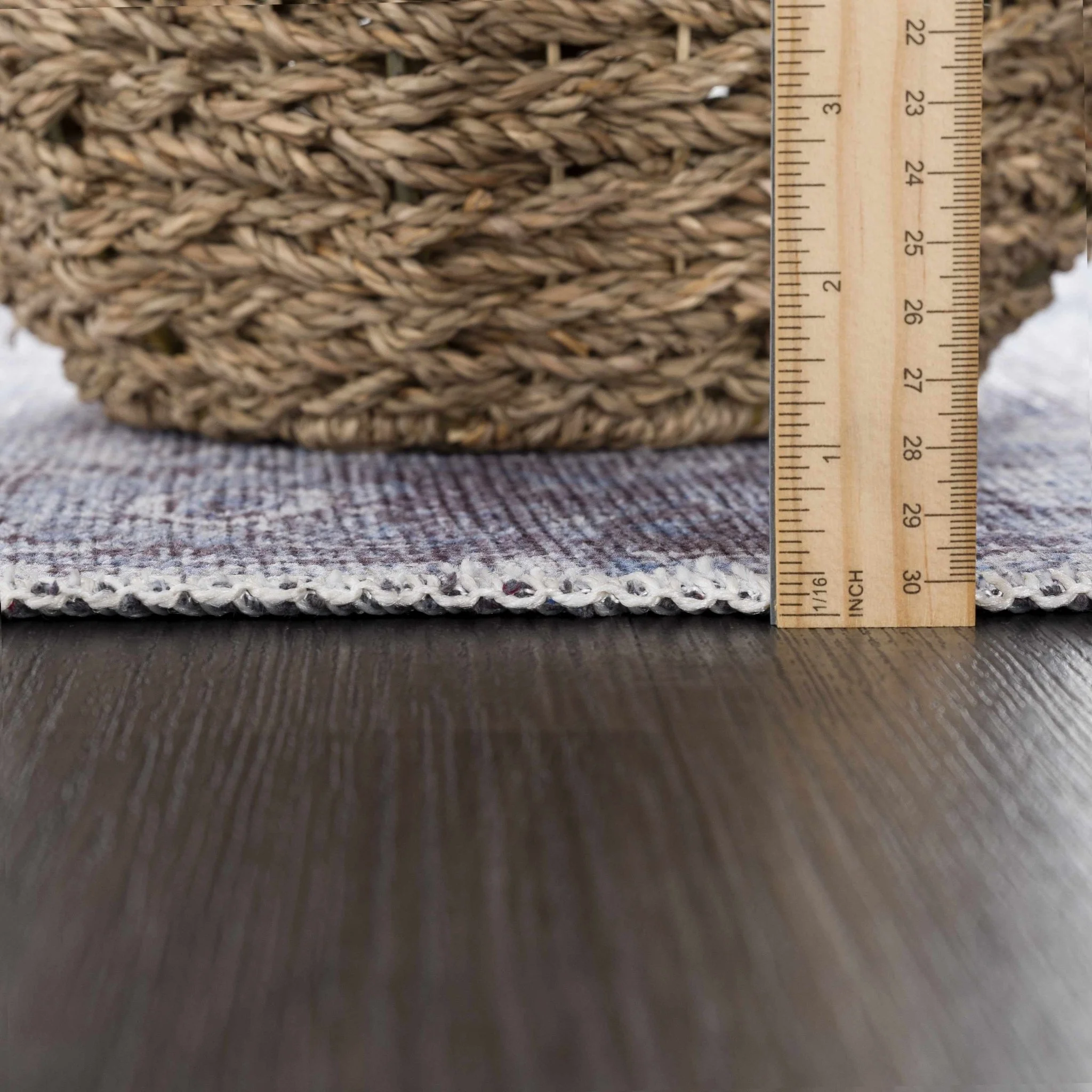 Traditional Heriz Design Blue and Brown Low pile Multi Size Area Rug - Image 9