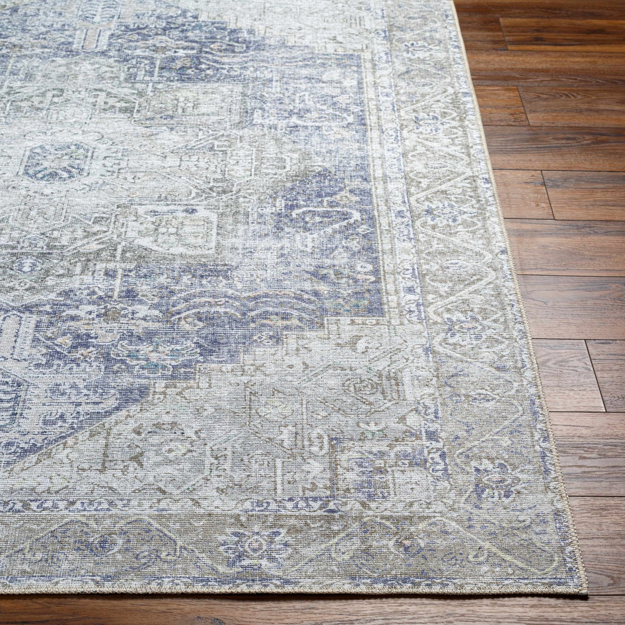 Traditional Design Brown, Violet and Beige Low pile Multi Size Area Rug - Image 11