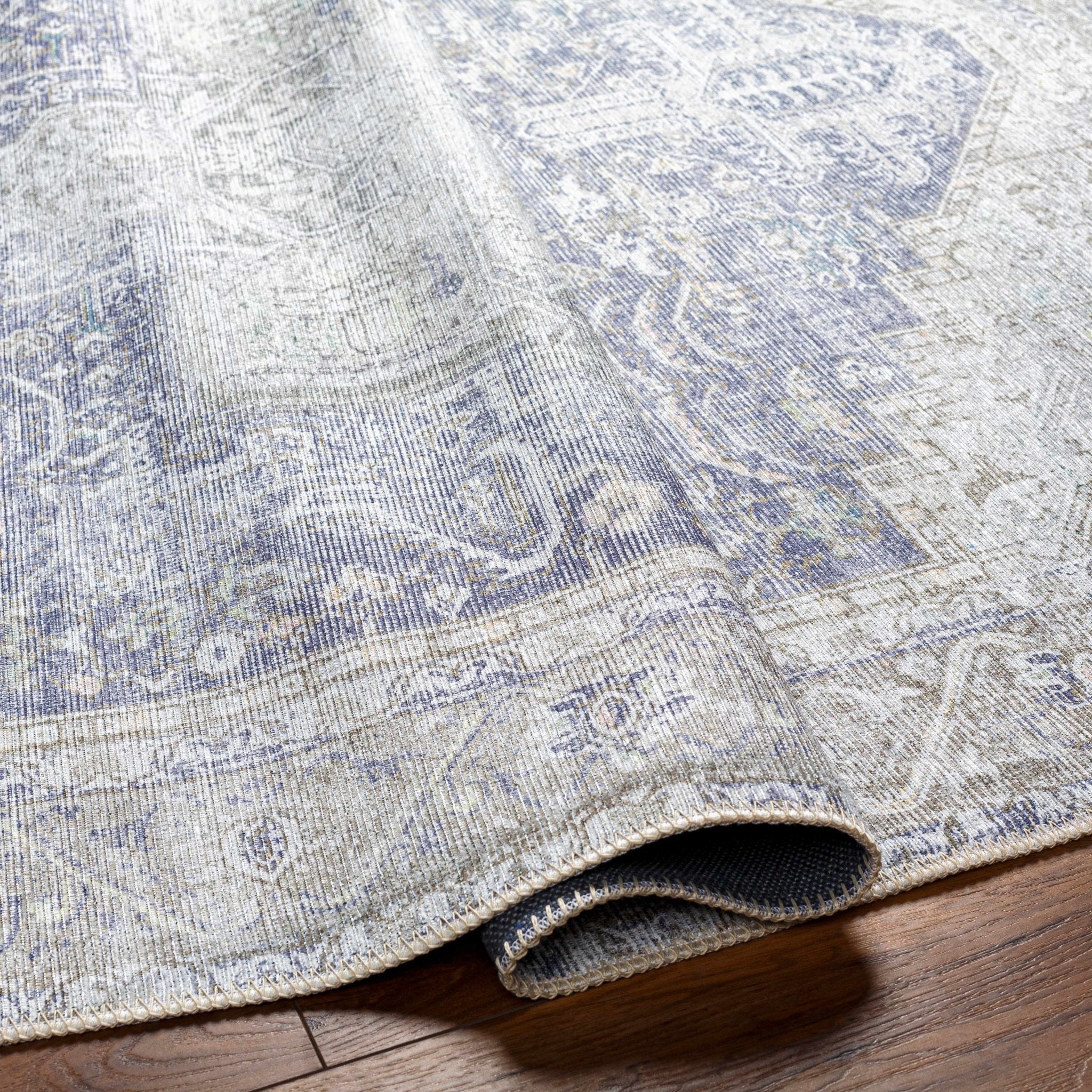 Traditional Design Brown, Violet and Beige Low pile Multi Size Area Rug - Image 12