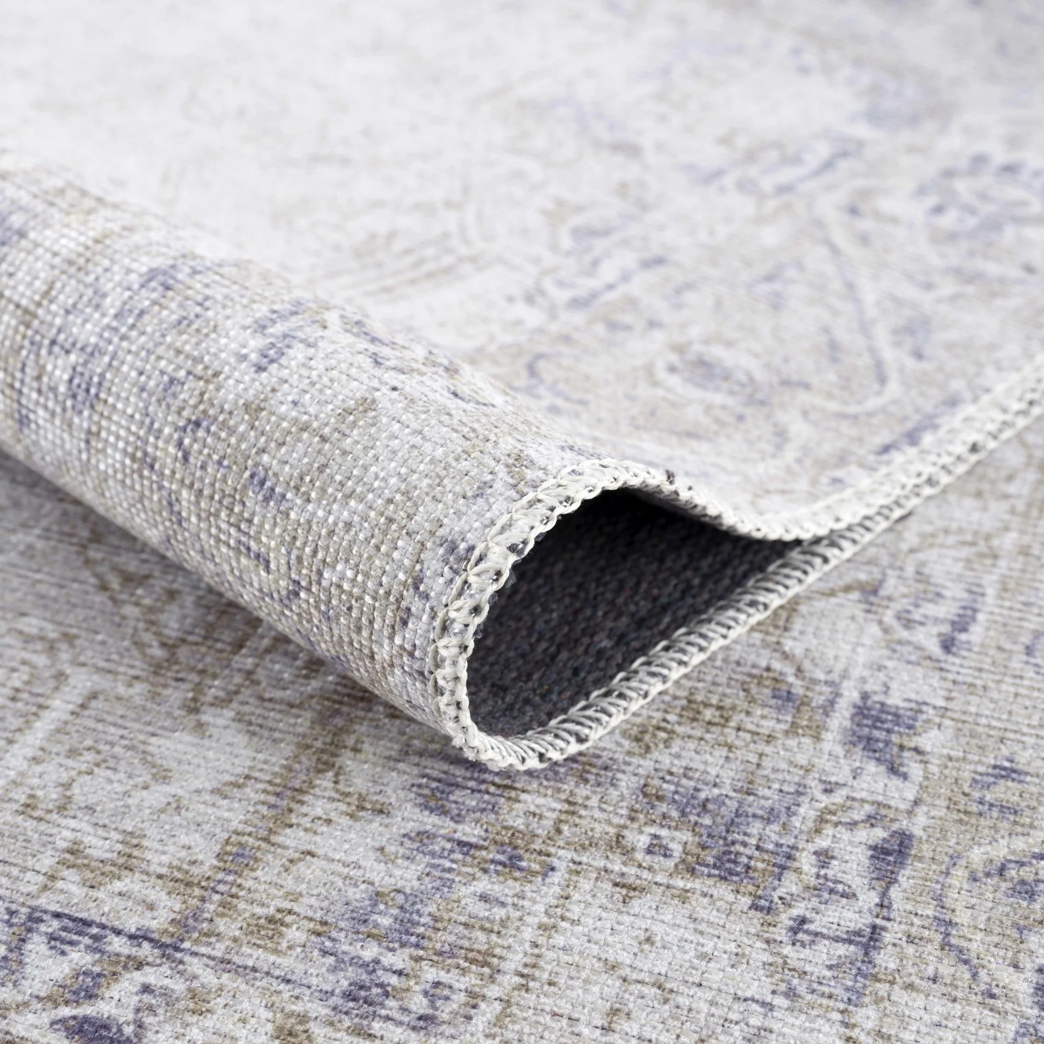 Traditional Design Brown, Violet and Beige Low pile Multi Size Area Rug - Image 7