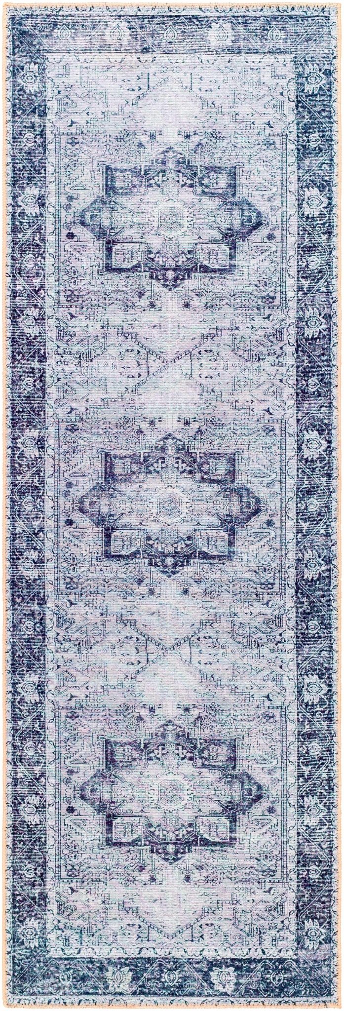 Traditional Turkish Design Ivory and Brown Low Pile Multi Size Area Rug - Image 11