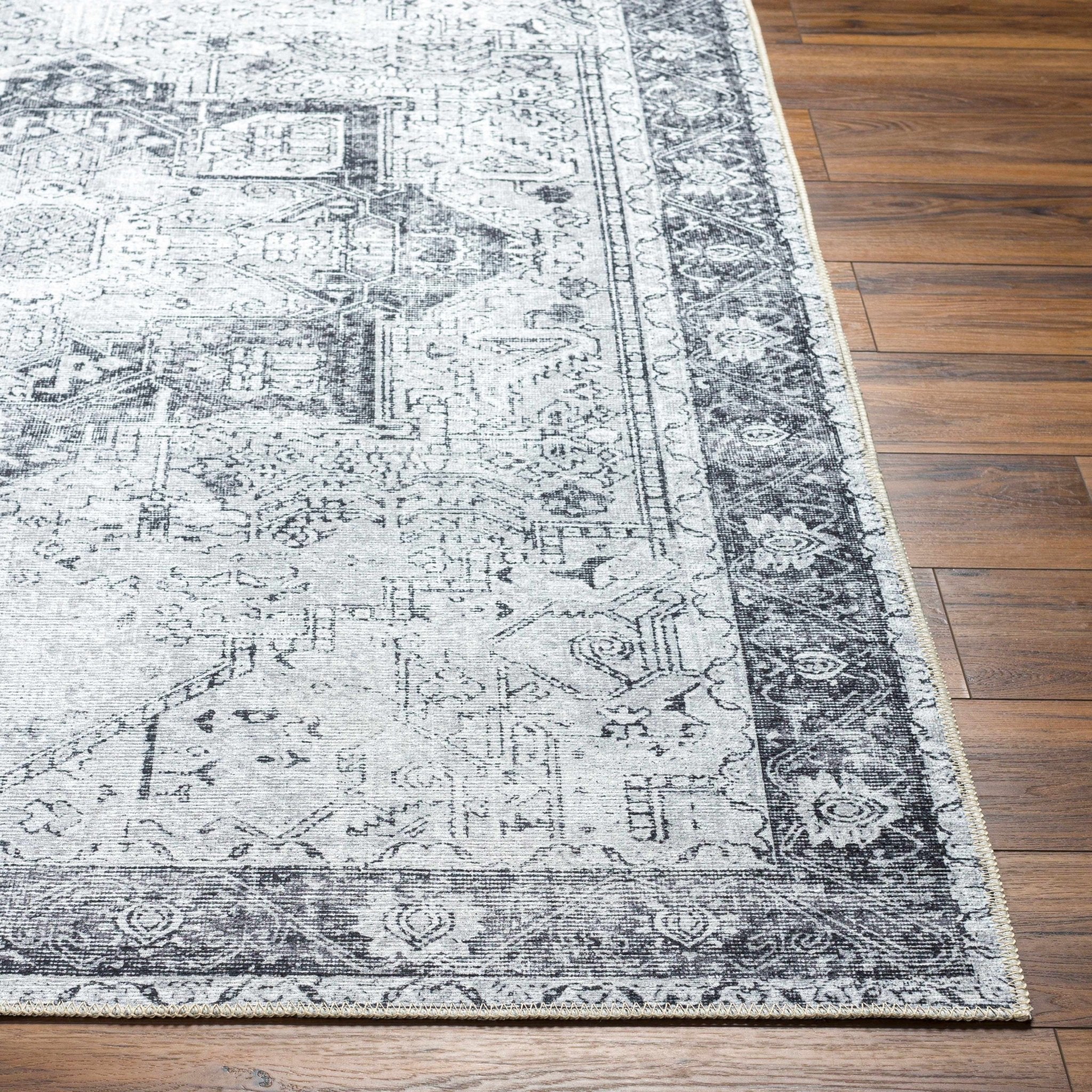 Traditional Turkish Design Ivory and Brown Low Pile Multi Size Area Rug - Image 12