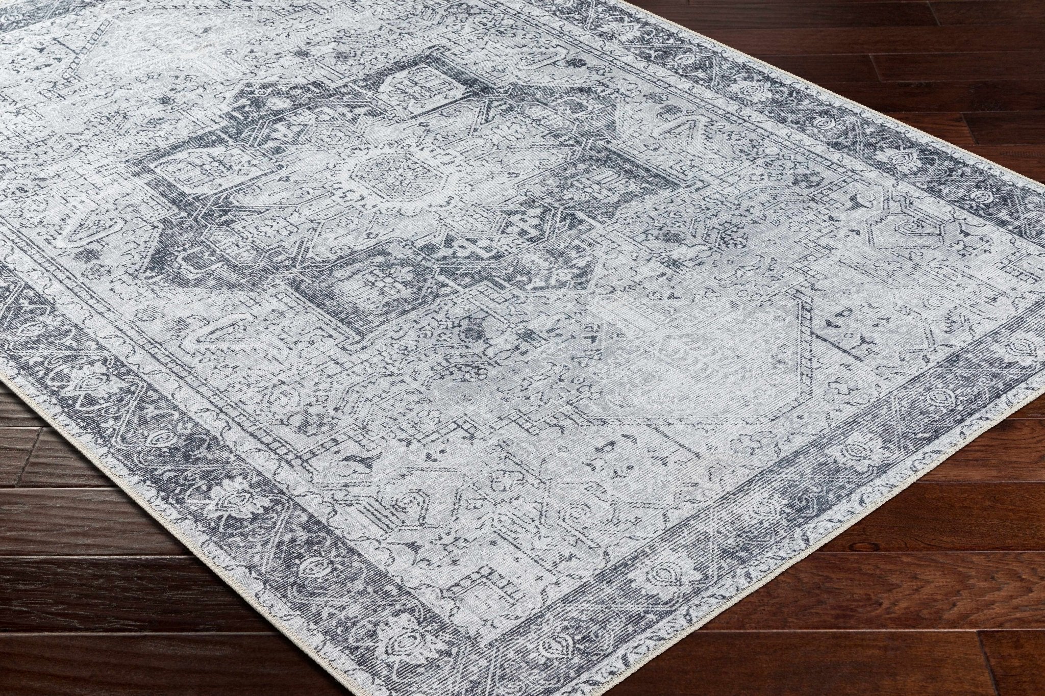Traditional Turkish Design Ivory and Brown Low Pile Multi Size Area Rug - Image 13