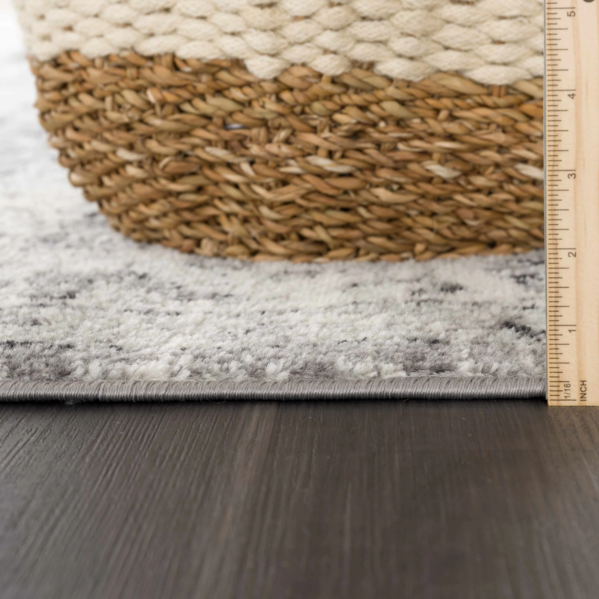 Traditional Turkish Deign Ivory, Gray and Black Style Low Pile Area Rug - Image 7