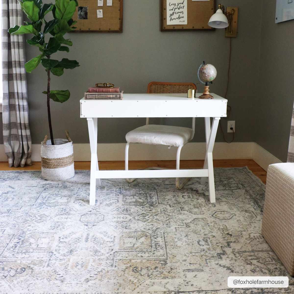 Traditional Medallion Design Ivory, Olive and Camel Low pile Washable Area Rug - Image 5