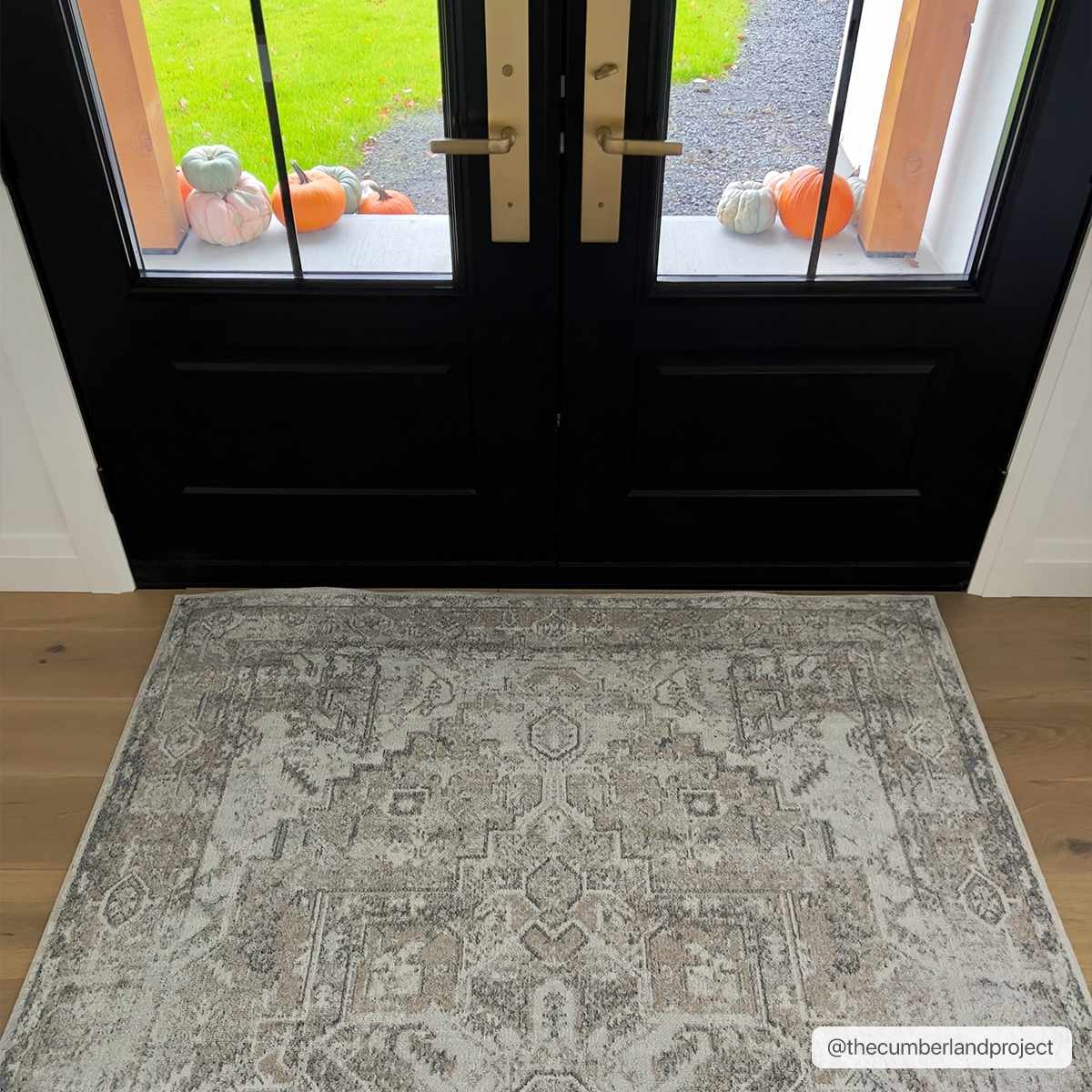 Traditional Medallion Design Ivory, Olive and Camel Low pile Washable Area Rug - Image 7