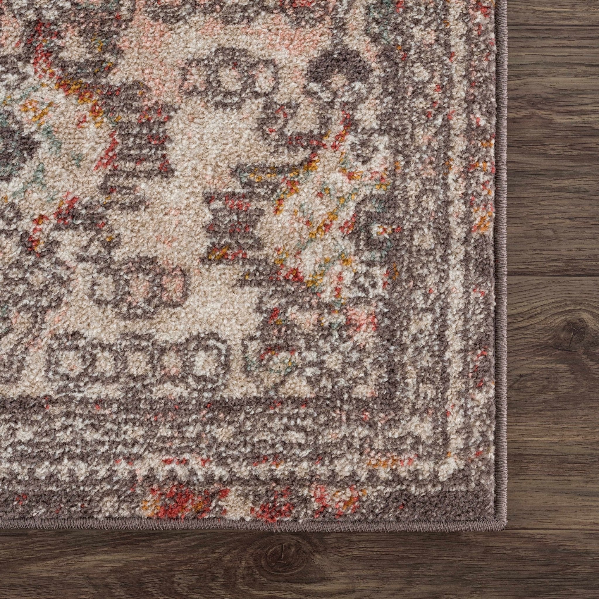 Traditional Heriz Serapi design Rust and Peach Multi color Area Rug - Image 10