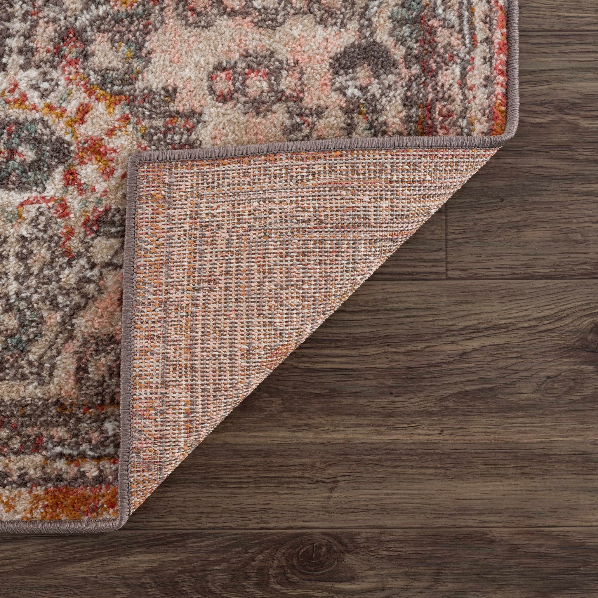 Traditional Heriz Serapi design Rust and Peach Multi color Area Rug - Image 6