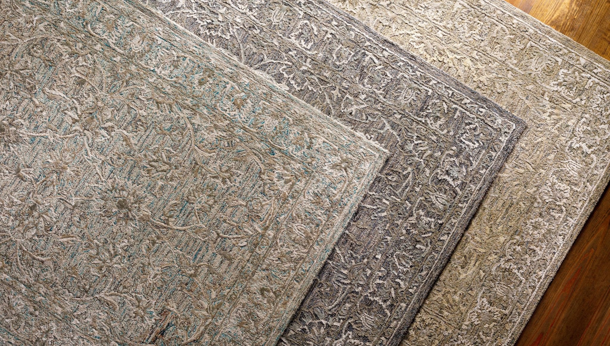 Traditional Mustard, Ivory And Olive Hand Tufted Wool Area Rug - Image 6