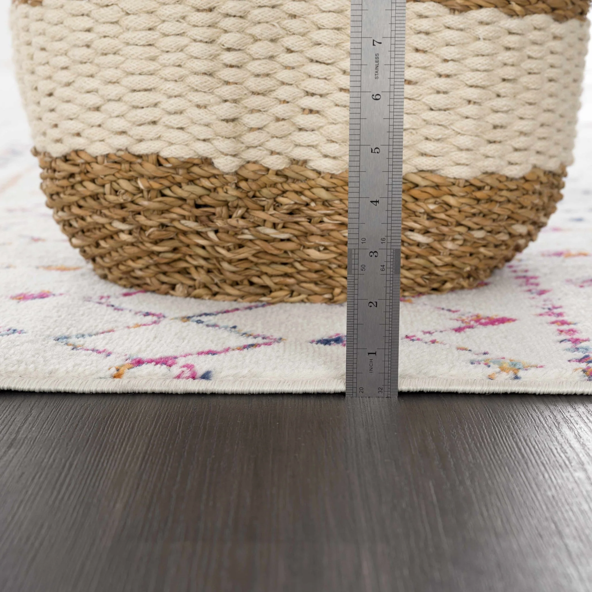 Traditional Ivory, Blue, Gold Multi color Tribal Trellis Area Rug - Image 6